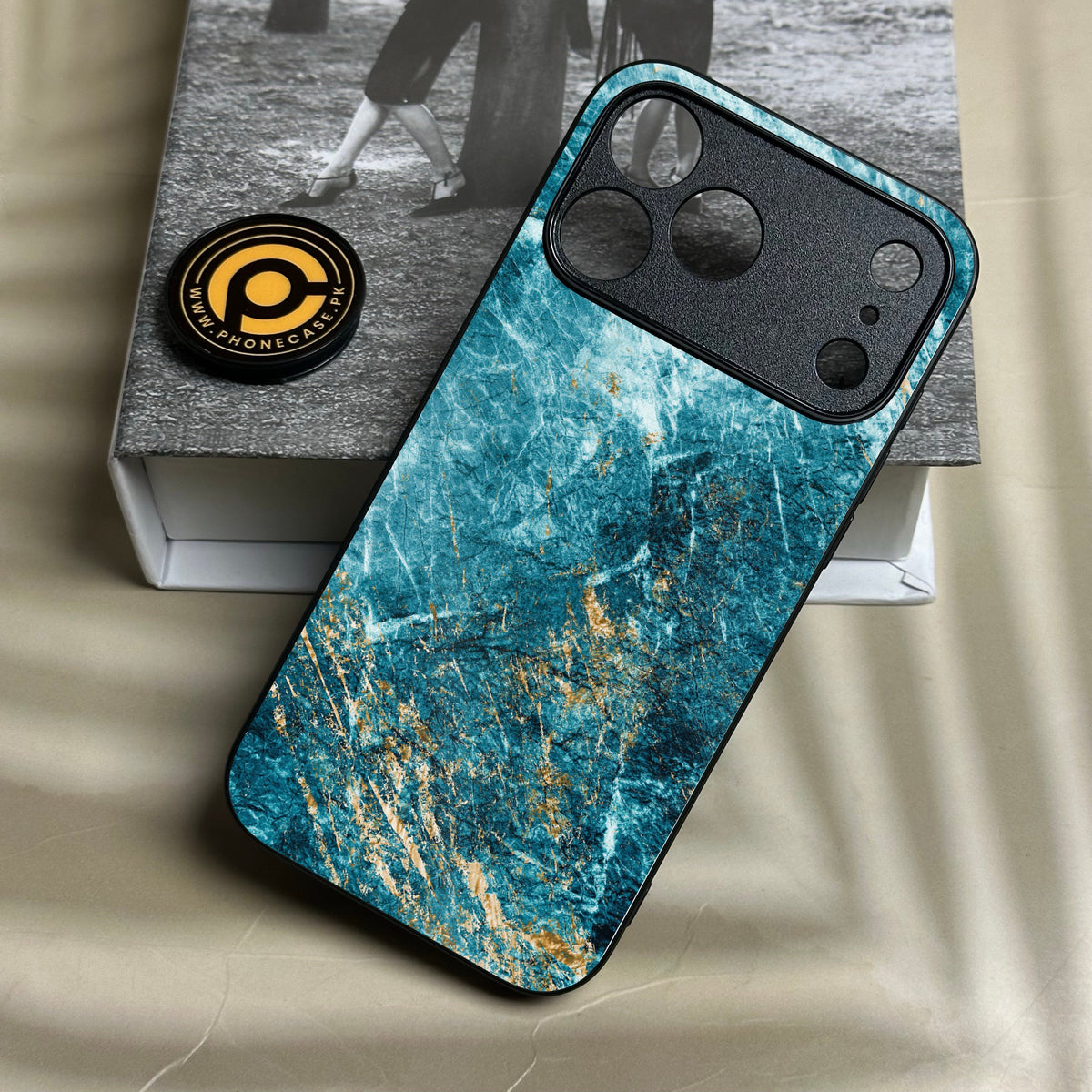 Iphone 18 Pro Max - Blue 2.0 Design 10 - Premium Metal Printed Soft Bumper Shock Proof Case
