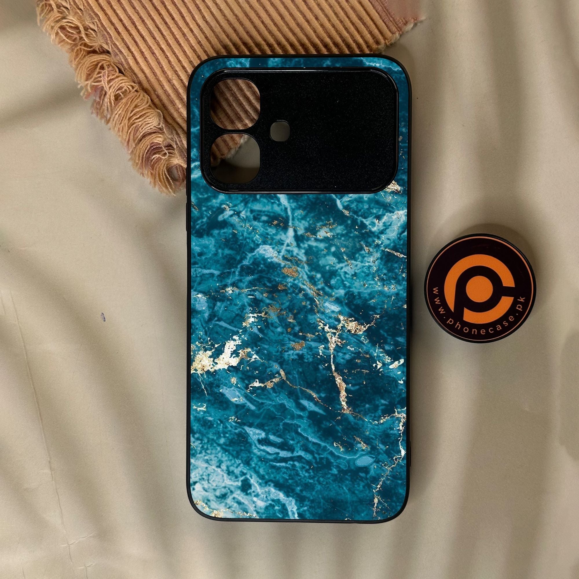 Infinix Smart 20 - Blue 2.0 Design 1 - Premium Metal Printed Soft Bumper Shock Proof Case