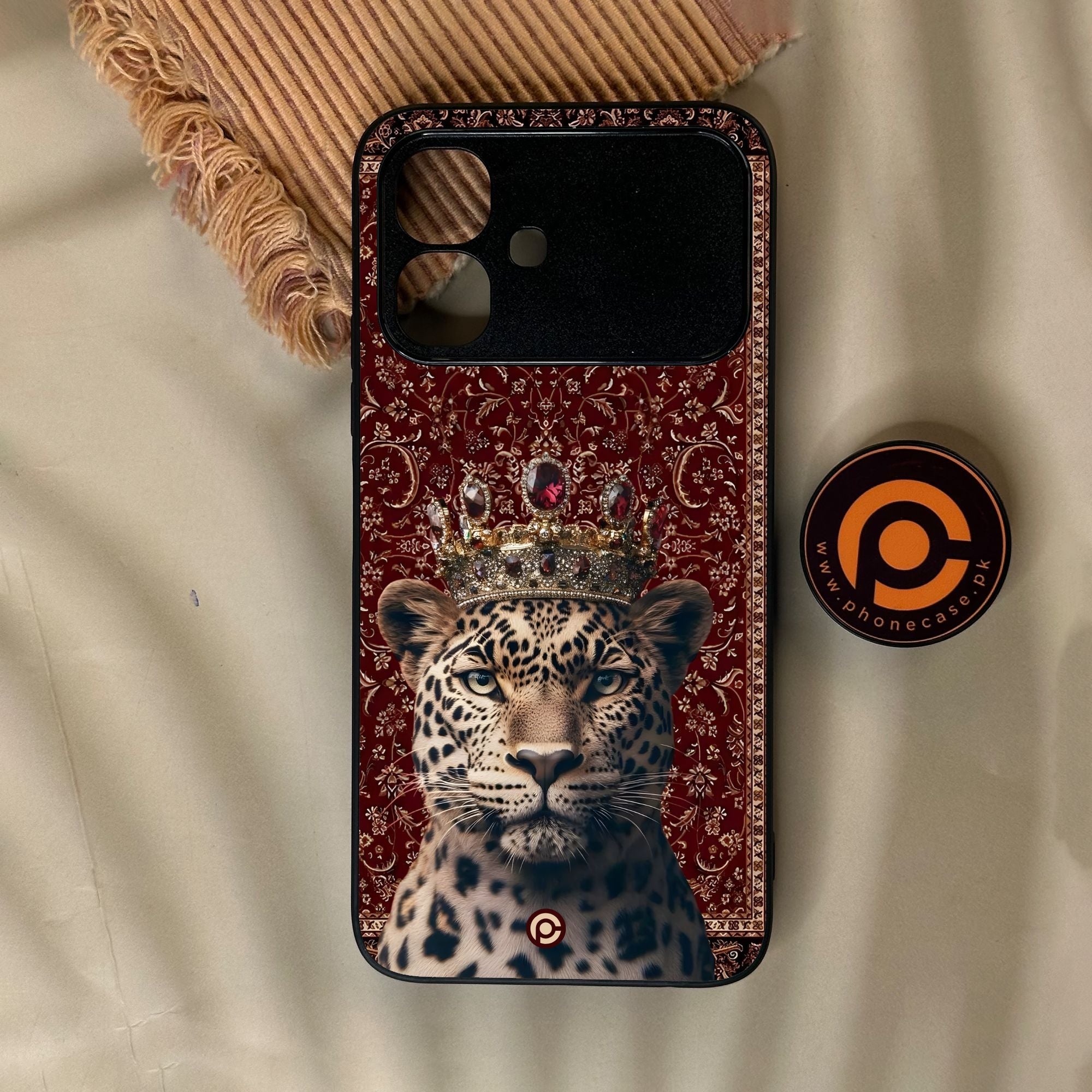 Infinix Smart 20 - Leopard - Premium Metal Printed Soft Bumper Shock Proof Case