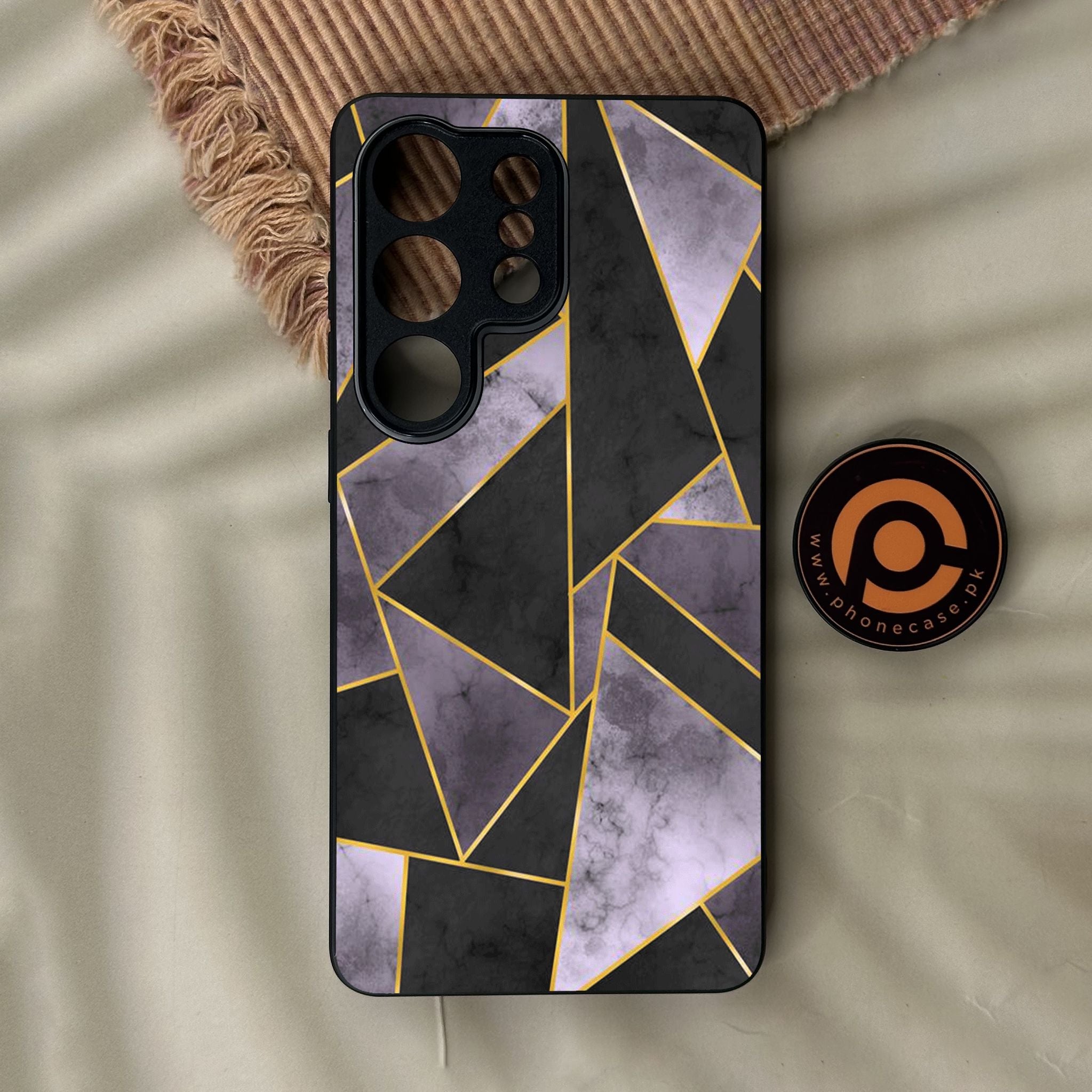 Galaxy S26 Ultra - Geometric Design 8 - Premium Metal Printed Soft Bumper Shock Proof Case