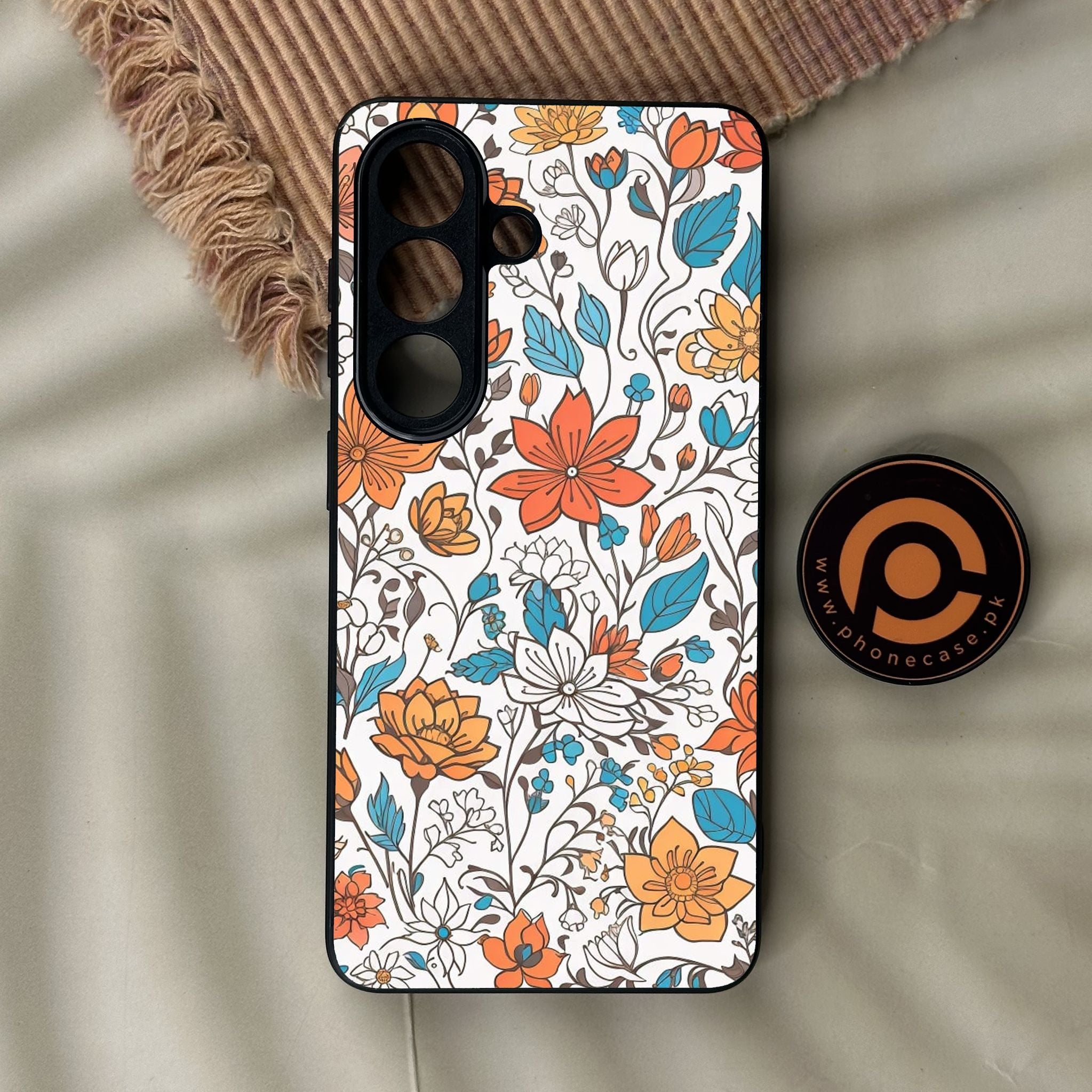 Galaxy S26 - Floral Series Design 9 - Premium Metal Printed Soft Bumper Shock Proof Case