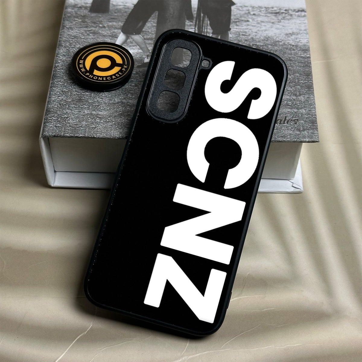 Infinix Hot 70 - Scnz - Premium Metal Printed Soft Bumper Shock Proof Case