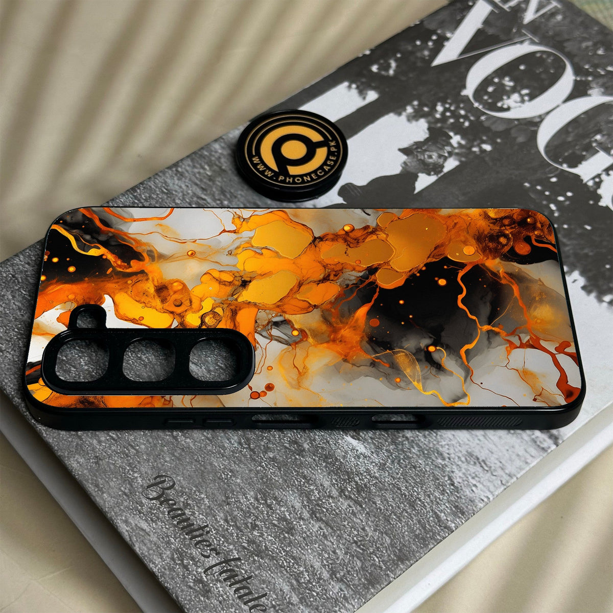 Infinix Hot 70 Pro - Liquid Marble Design 2 - Premium Metal Printed Soft Bumper Shock Proof Case