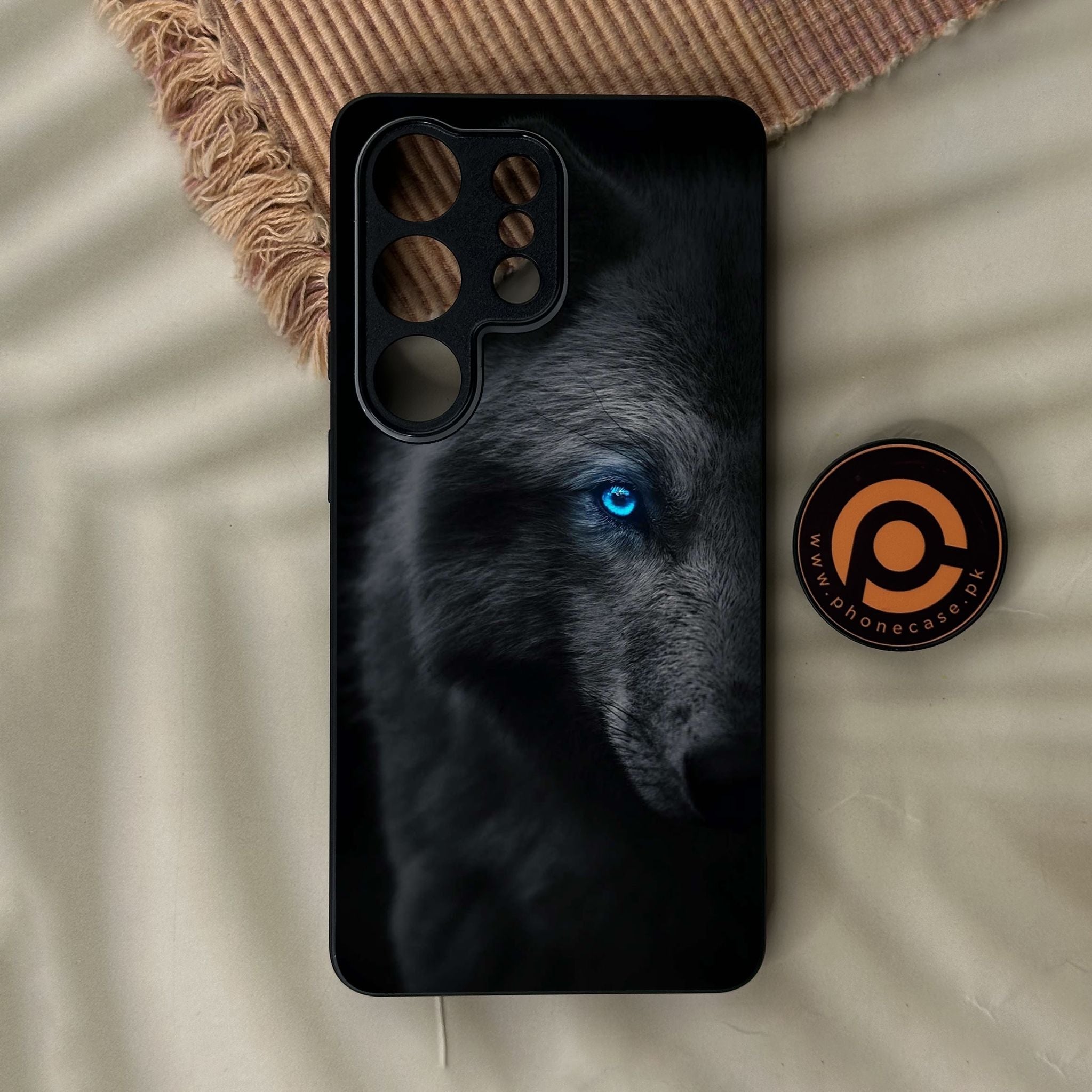 Galaxy S26 Ultra - Wolf Design 9 - Premium Metal Printed Soft Bumper Shock Proof Case