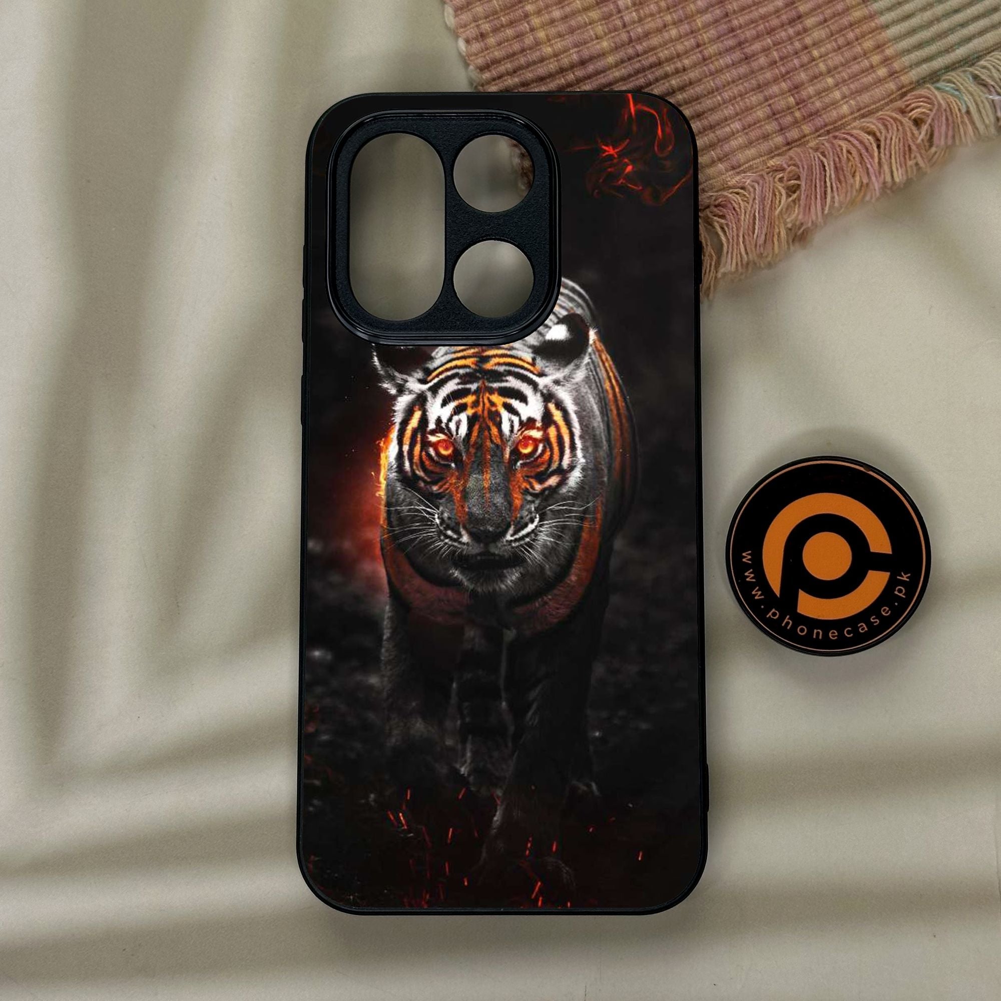 OnePlus 15 - Tiger Design 6 - Premium Metal Printed Soft Bumper Shock Proof Case