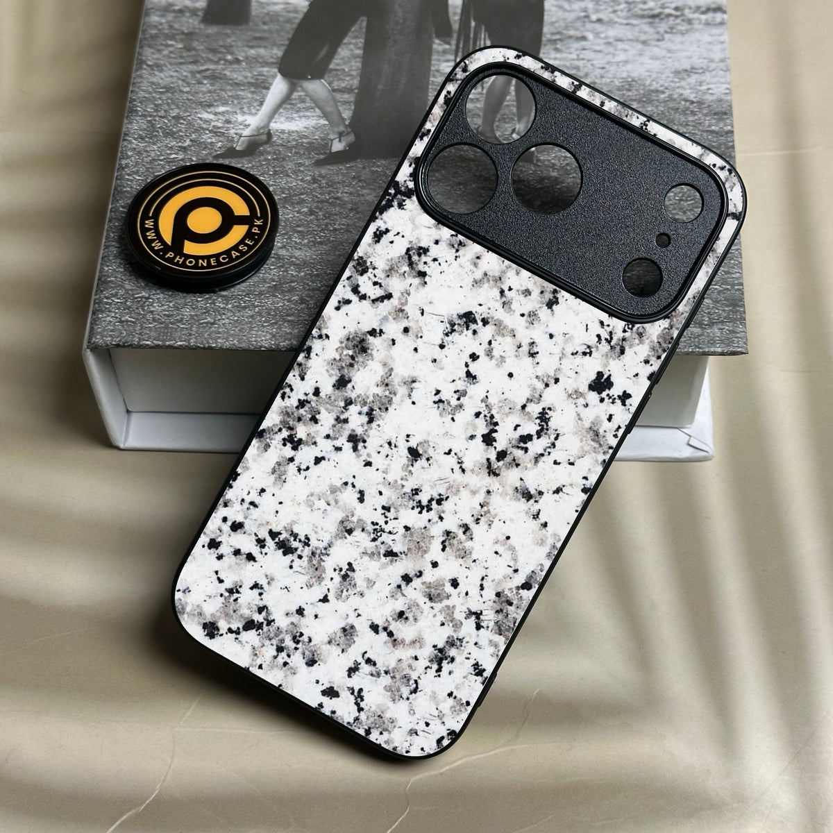Iphone 18 Pro Max - White Design 9 - Premium Metal Printed Soft Bumper Shock Proof Case
