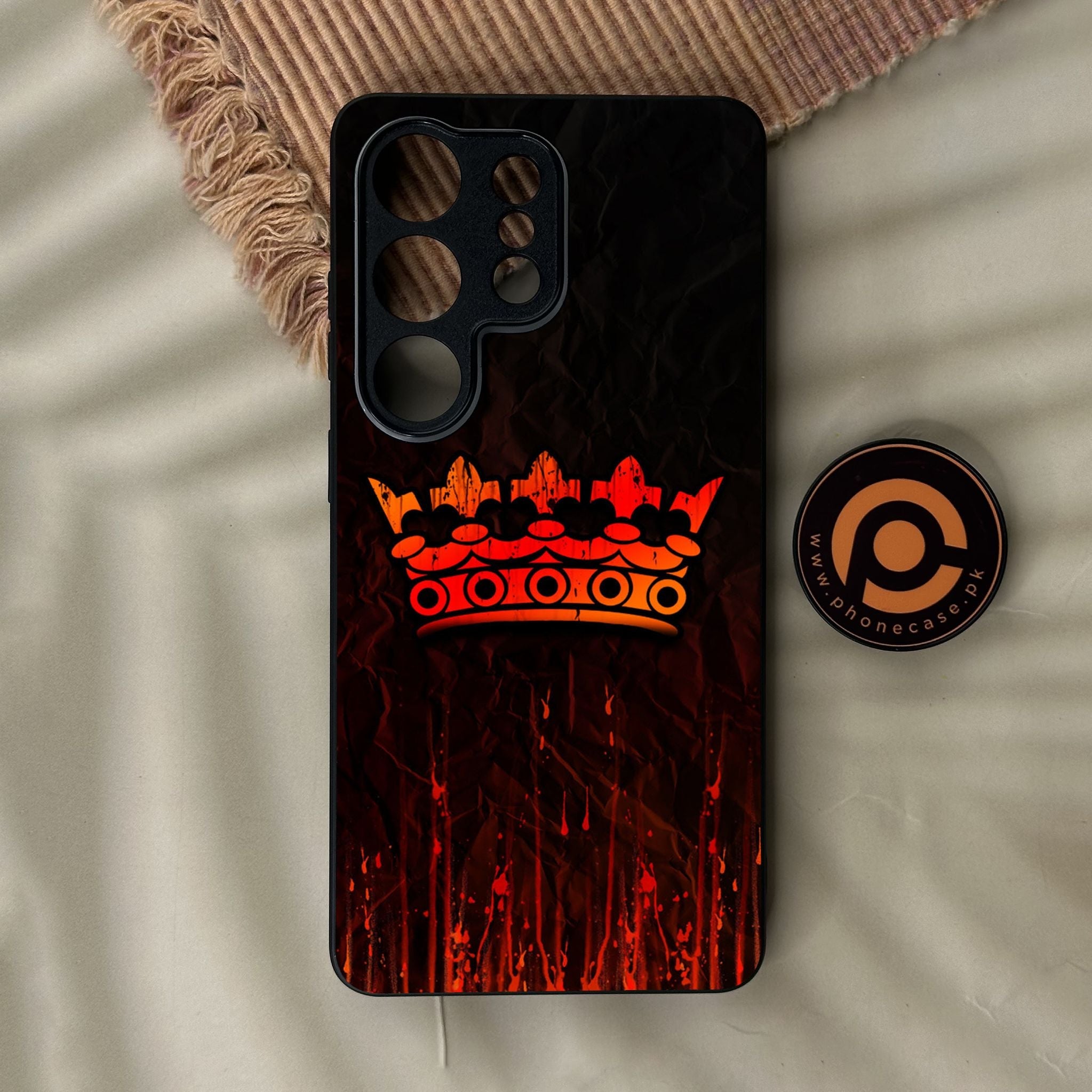 Galaxy S26 Ultra - King Design 4 - Premium Metal Printed Soft Bumper Shock Proof Case