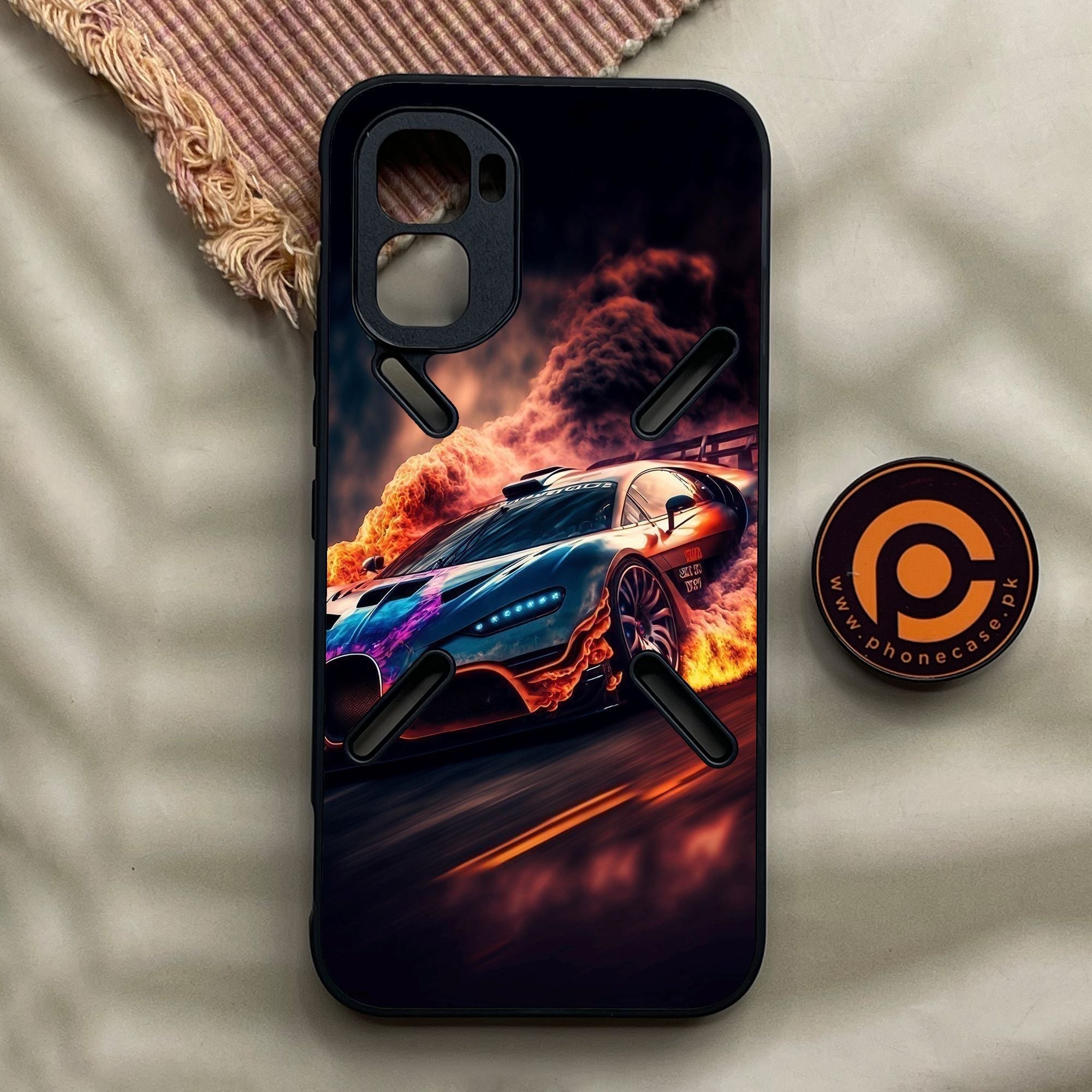 Infinix GT 50 Pro - Racing Design 4 - Premium Metal Printed Soft Bumper Shock Proof Case