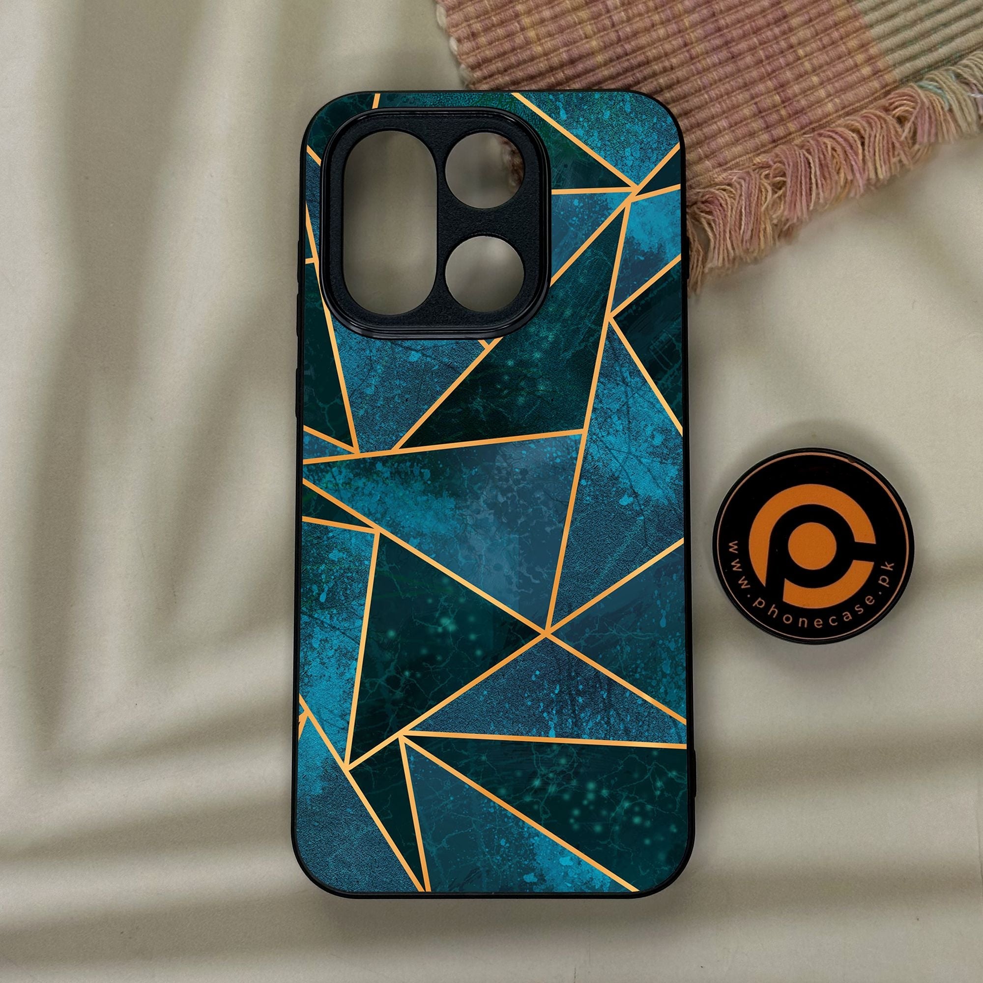 OnePlus 15 - Geometric Design 6 - Premium Metal Printed Soft Bumper Shock Proof Case