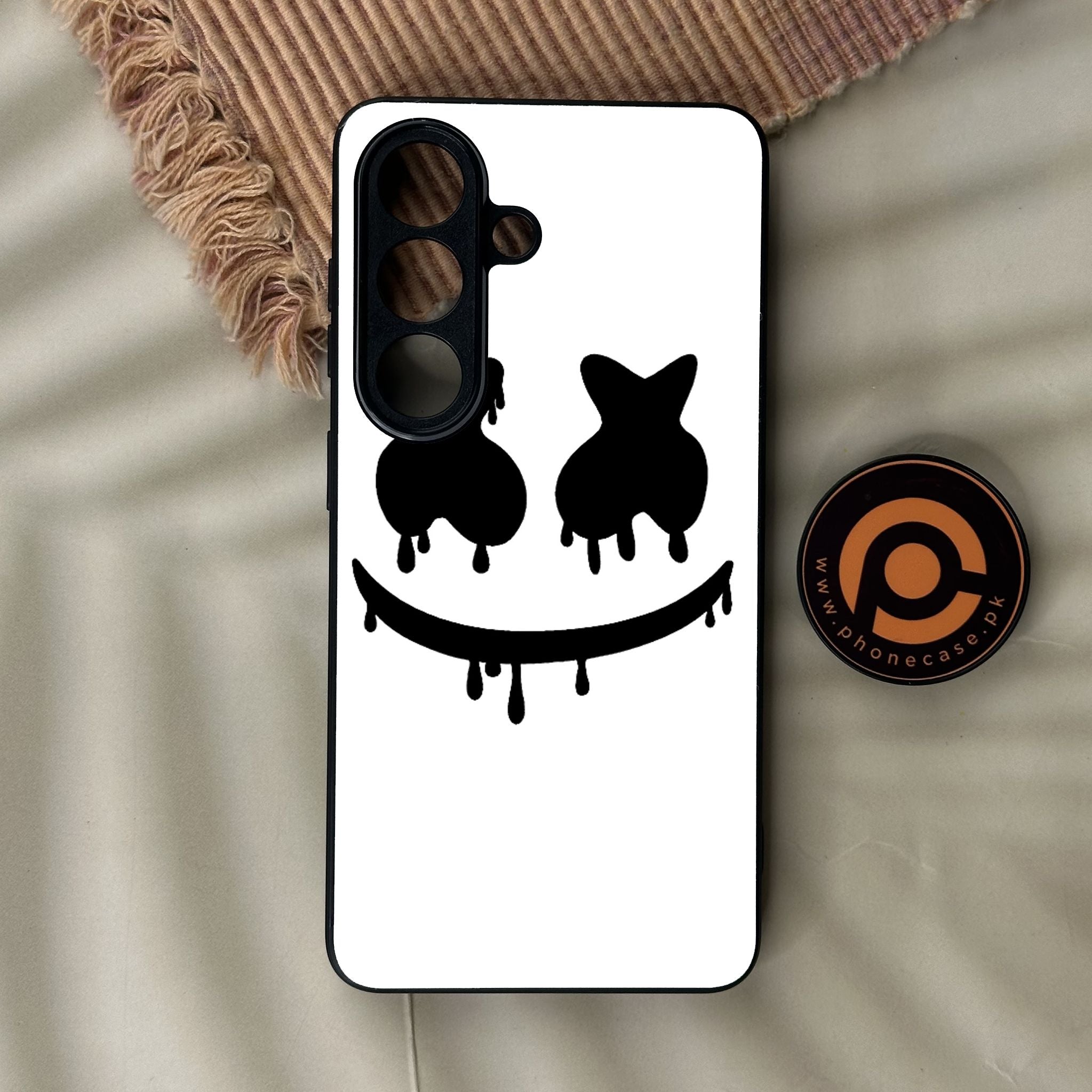 Galaxy S26 - Marshmello Face - Premium Metal Printed Soft Bumper Shock Proof Case