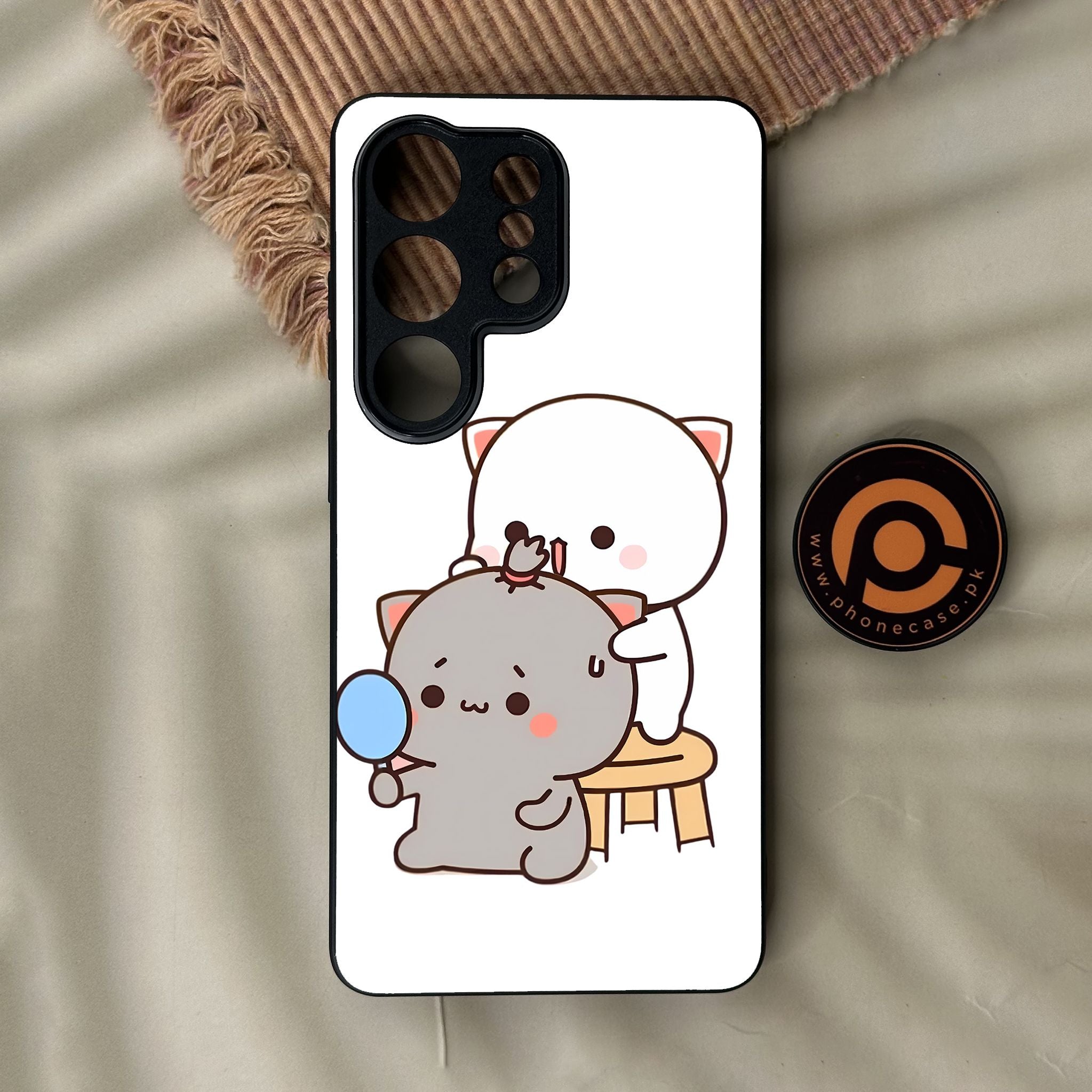 Galaxy S26 Ultra - Cute Bubu Dudu Design 7 - Premium Metal Printed Soft Bumper Shock Proof Case