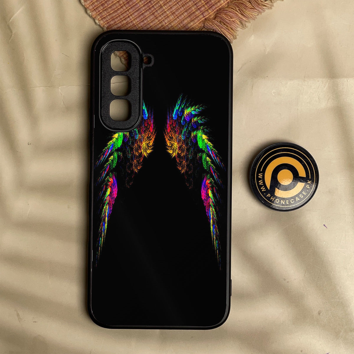 Infinix Hot 70 - Angel Wings Design 10 - Premium Metal Printed Soft Bumper Shock Proof Case