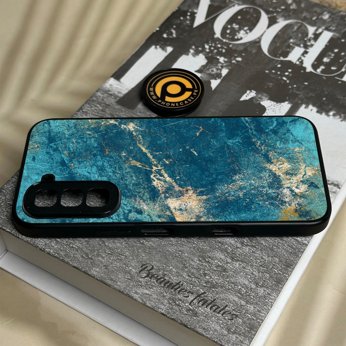 Infinix Hot 70 - Blue 2.0 Design 9 - Premium Metal Printed Soft Bumper Shock Proof Case