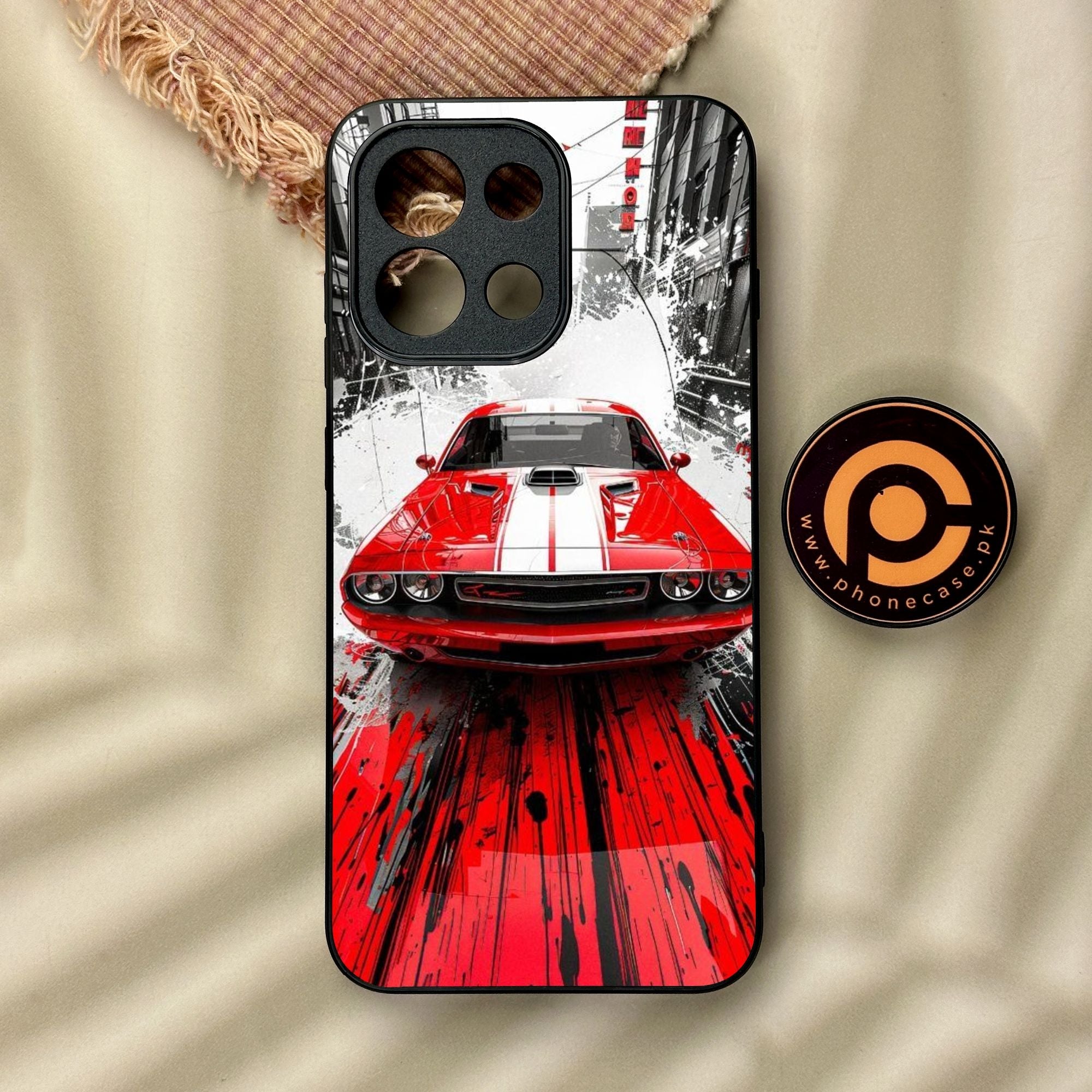 OnePlus 13s - Red Muscle Car Thrill - Premium Metal Printed Soft Bumper Shock Proof Case