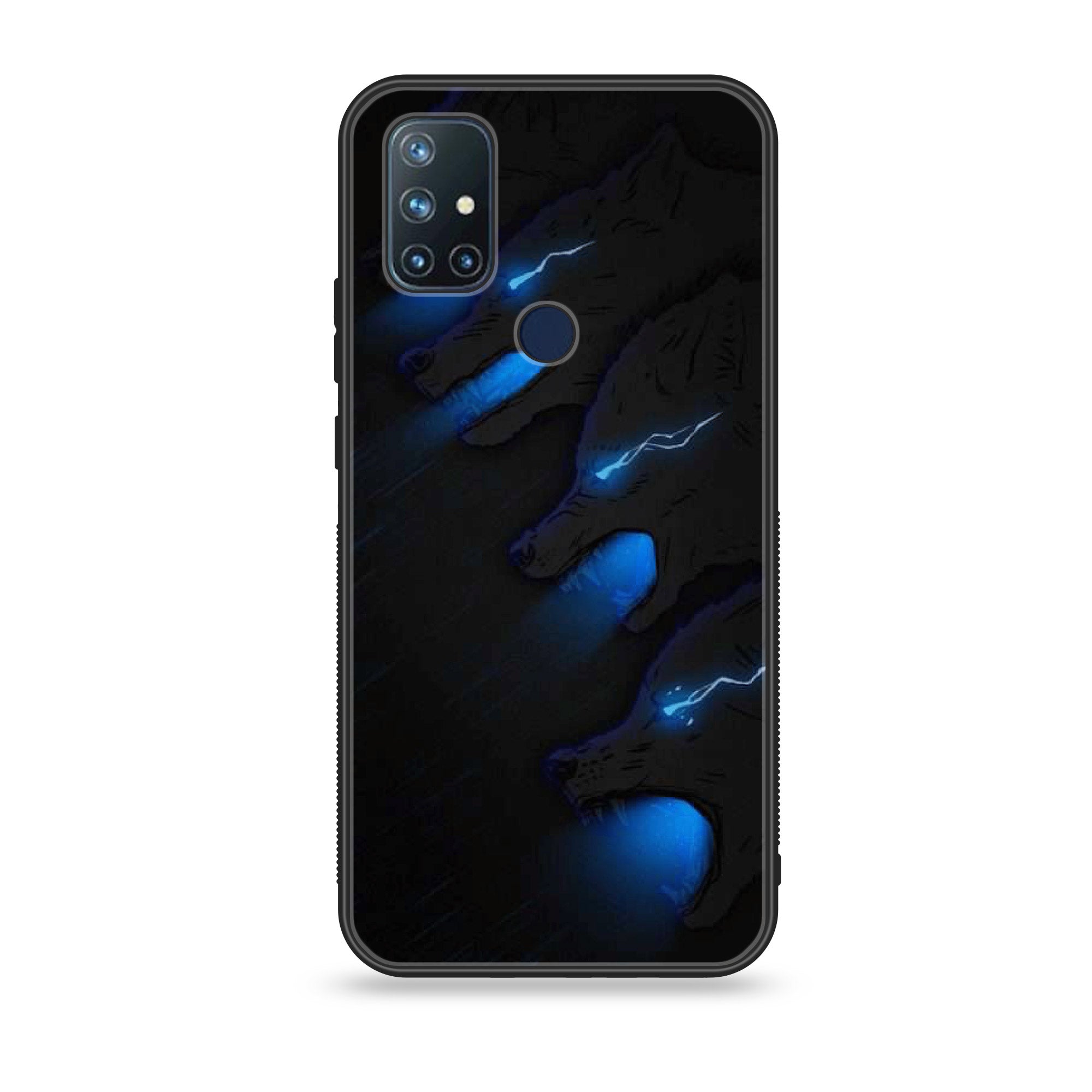 OnePlus Nord N10-Black Art Series - Premium Printed Glass soft Bumper shock Proof Case