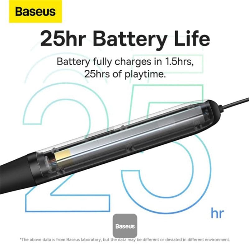 Baseus Bowie P1 Half In-ear Neckband Wireless Earphones Black