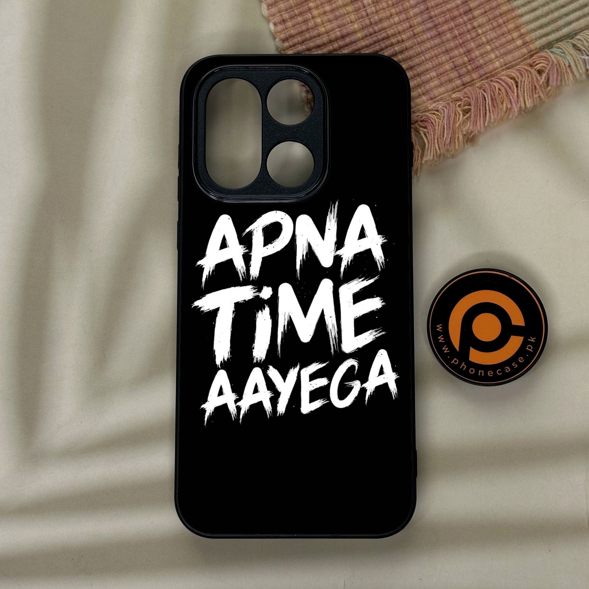 OnePlus 15 - Apna Time Ayega - Premium Metal Printed Soft Bumper Shock Proof Case