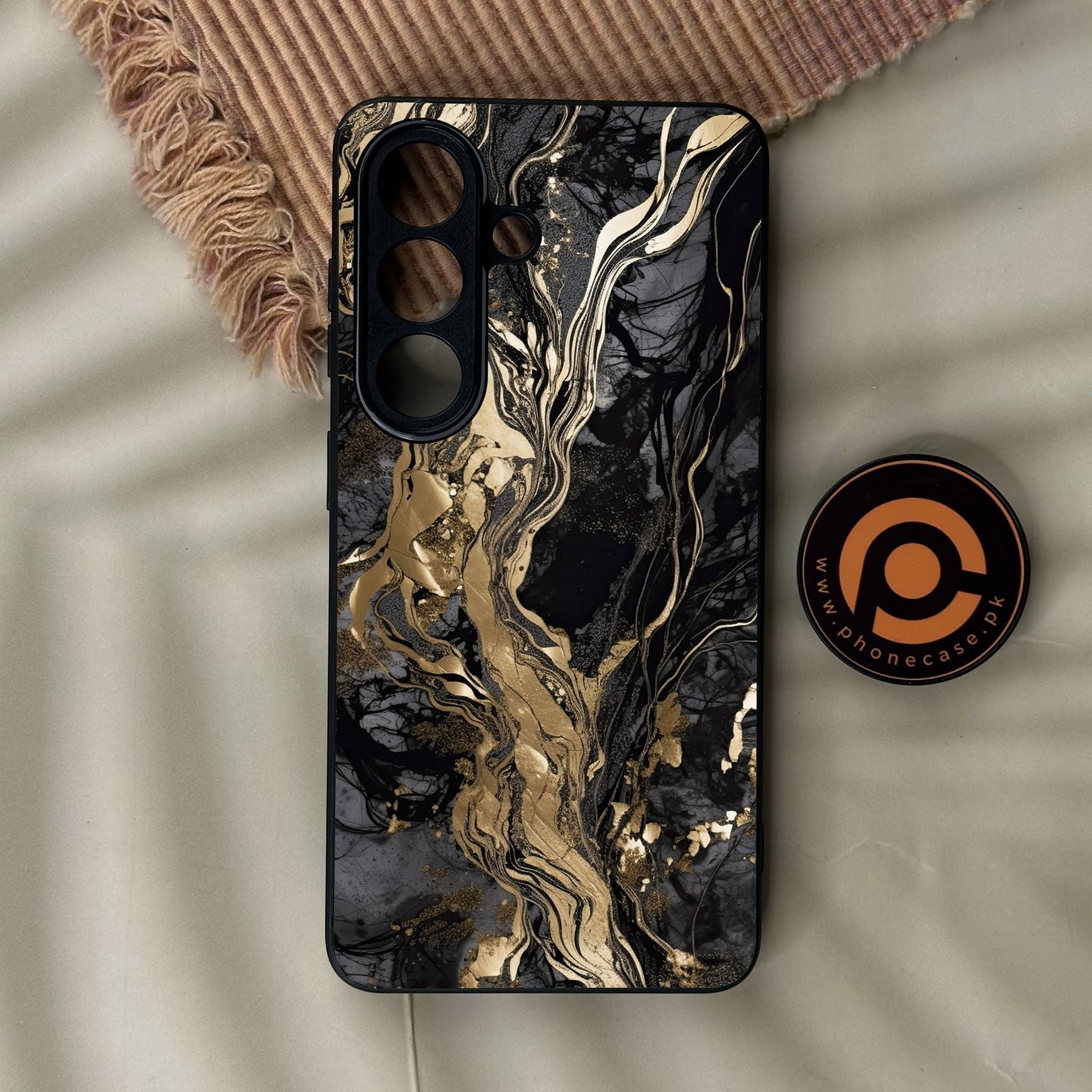Galaxy S26 - Liquid Marble Design 9 - Premium Metal Printed Soft Bumper Shock Proof Case