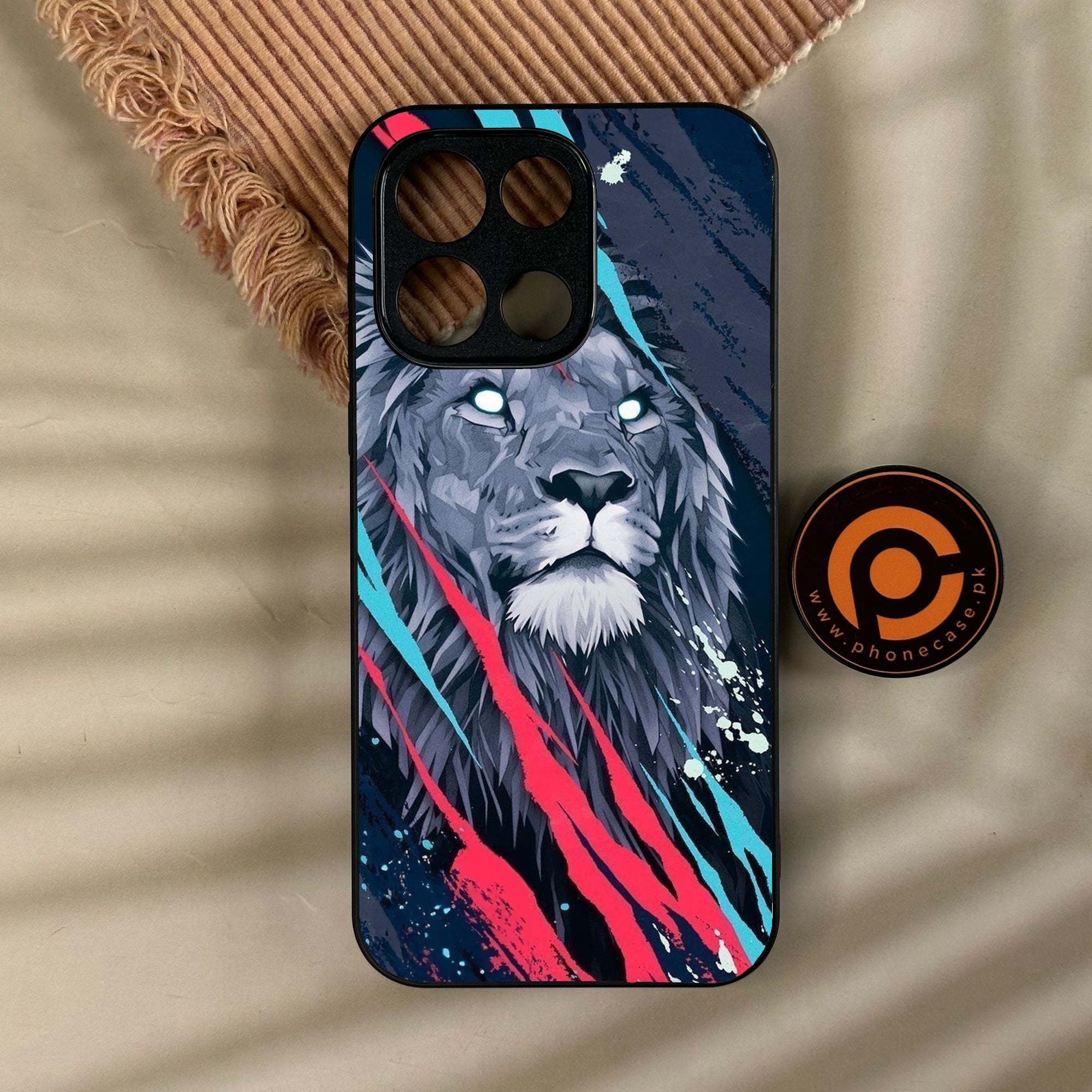 OnePlus Turbo 6 - Abstract Animated Lion - Premium Metal Printed Soft Bumper Shock Proof Case
