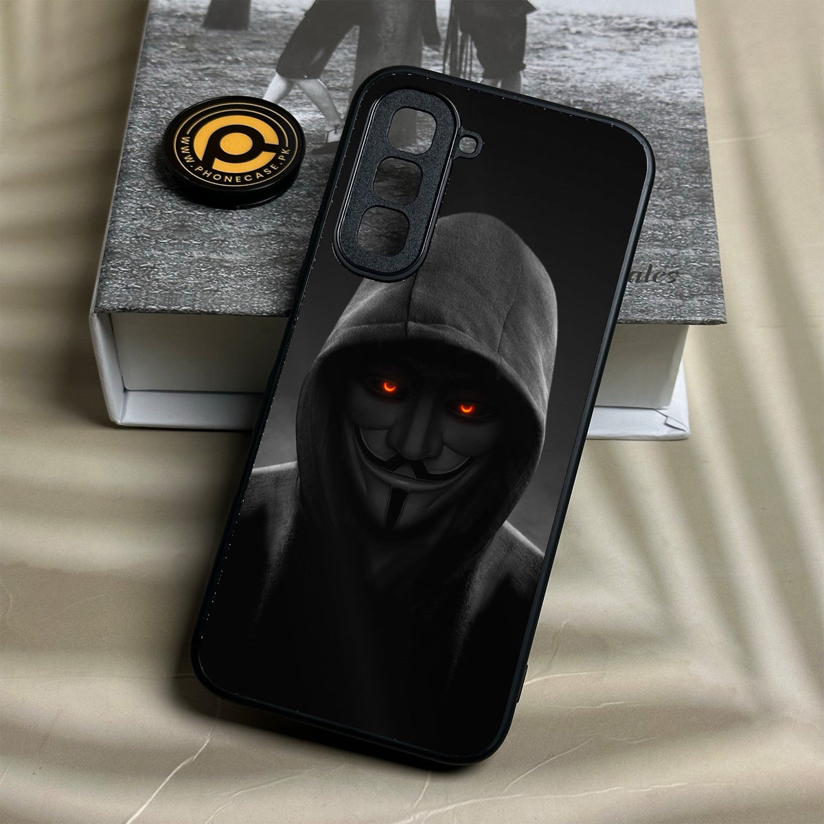 Infinix Hot 70 - Anonymous 2.0 Design 4 - Premium Metal Printed Soft Bumper Shock Proof Case