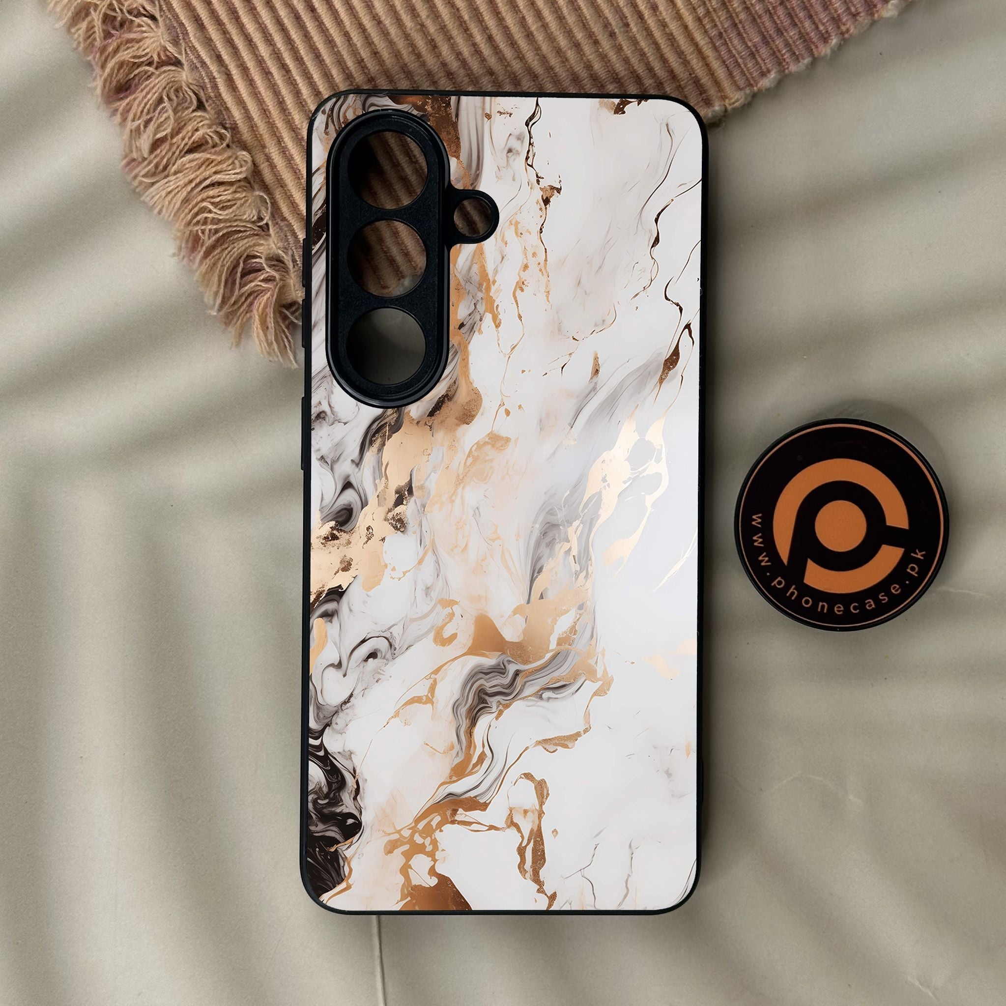 Galaxy S26 - Liquid Marble Design 1 - Premium Metal Printed Soft Bumper Shock Proof Case
