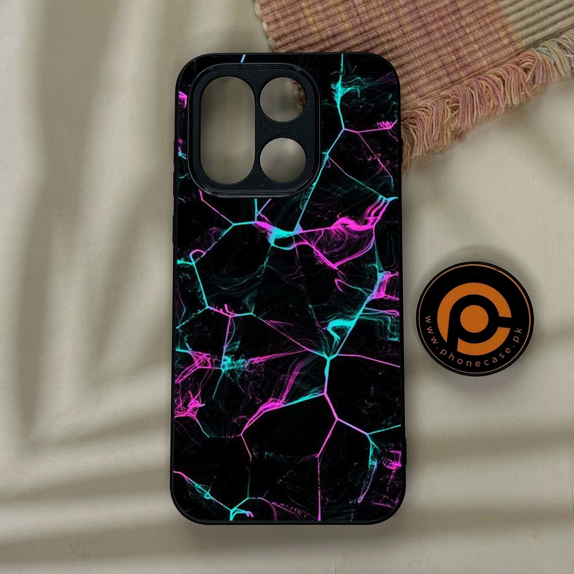 OnePlus 15 - Black Marble Design 9 - Premium Metal Printed Soft Bumper Shock Proof Case