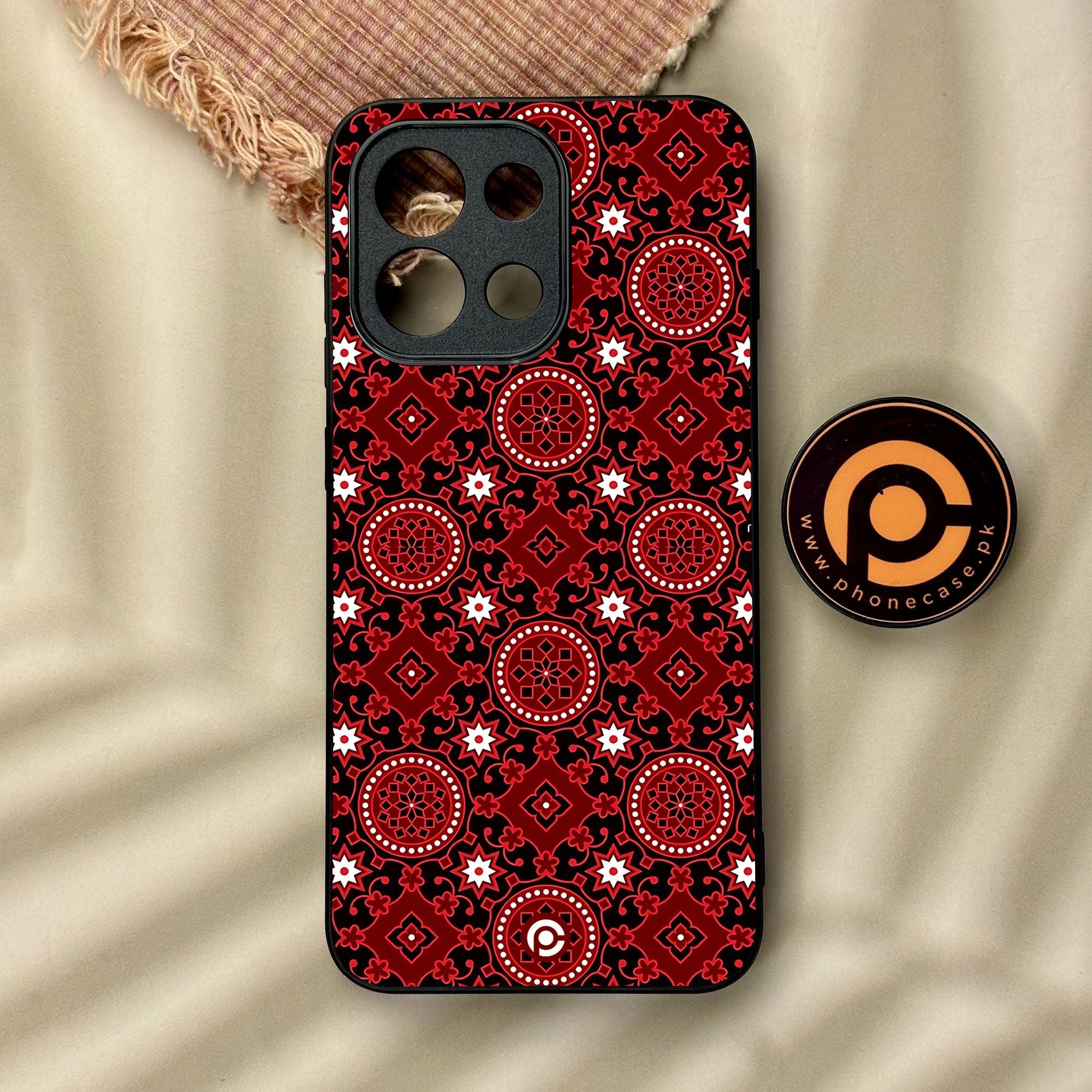OnePlus 13s - Ajrak Design 6 - Premium Metal Printed Soft Bumper Shock Proof Case