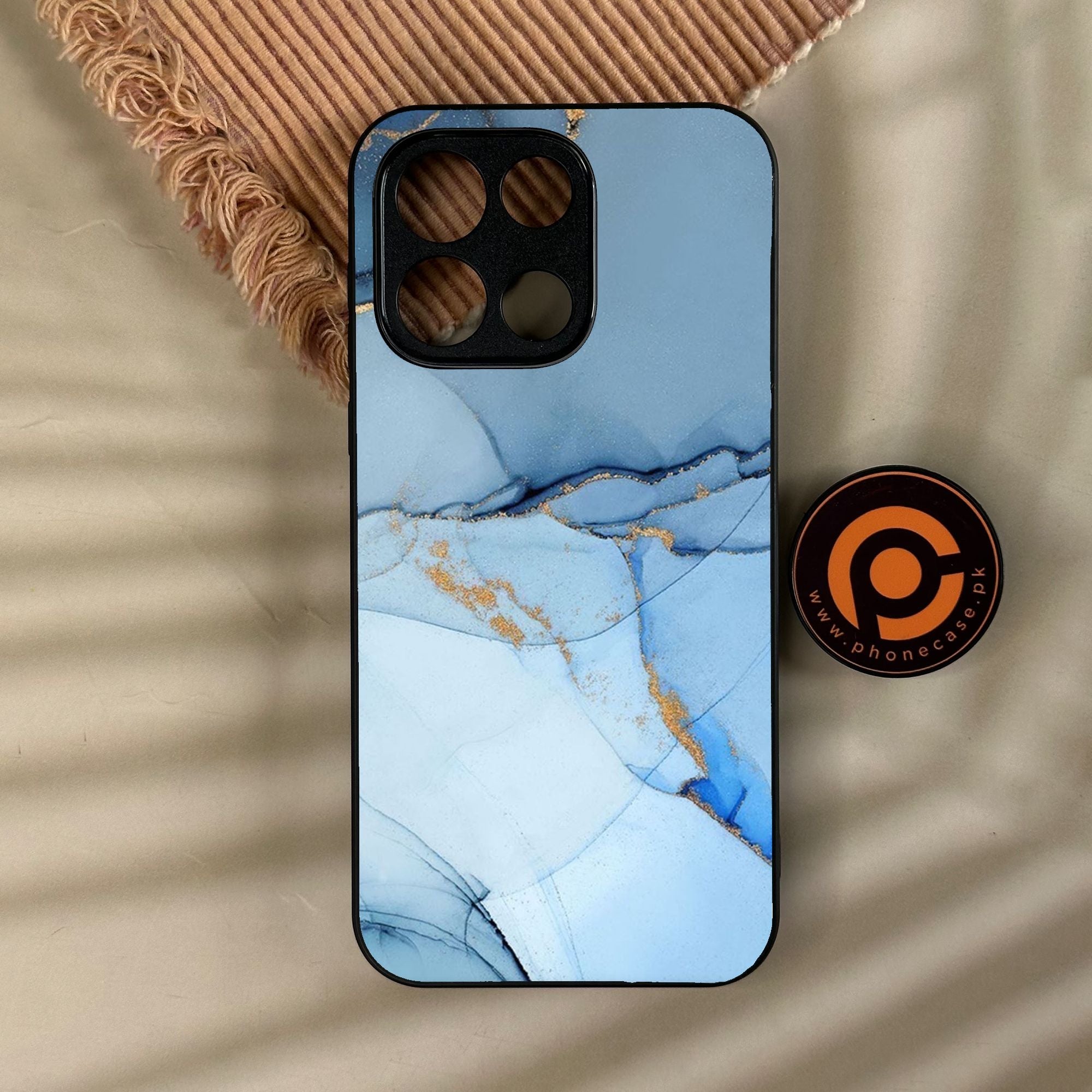 OnePlus Turbo 6 - Blue Marble Design 8 - Premium Metal Printed Soft Bumper Shock Proof Case