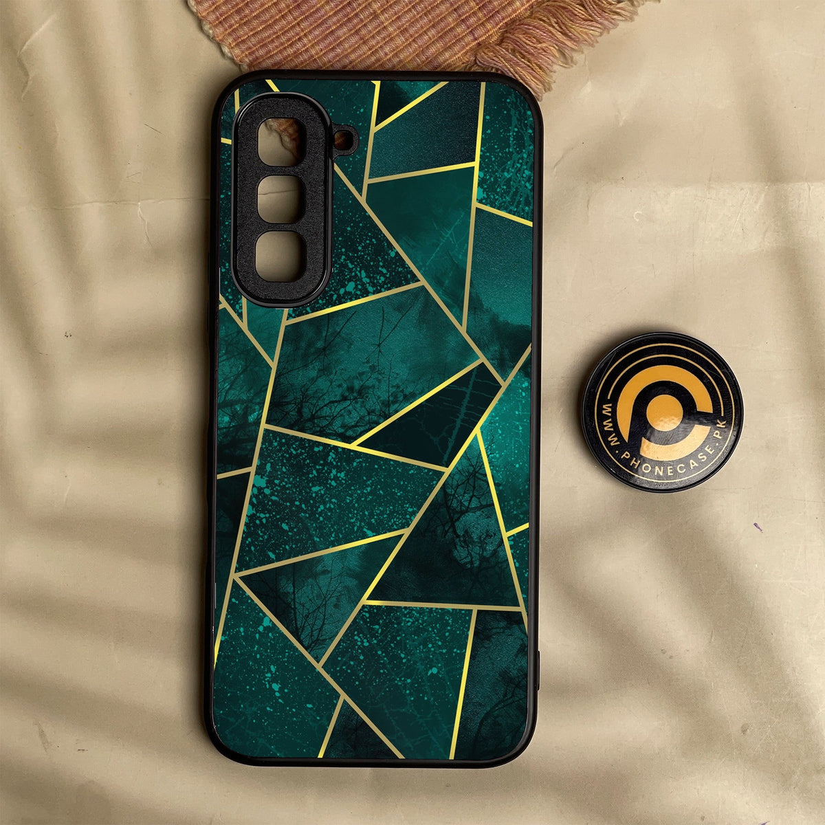 Infinix Hot 70 - Geometric Design 9 - Premium Metal Printed Soft Bumper Shock Proof Case