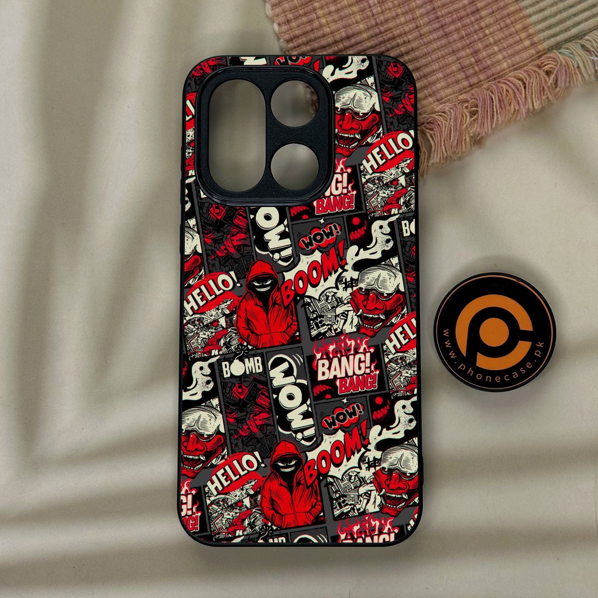 OnePlus 15 - Boom Red - Premium Metal Printed Soft Bumper Shock Proof Case