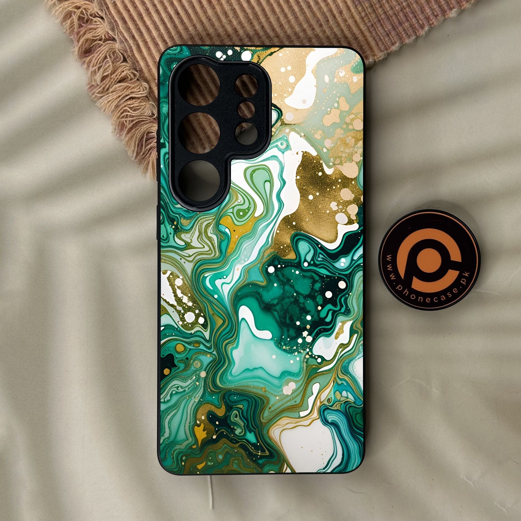 Galaxy S26 Ultra - Liquid 2.0 Design 8 - Premium Metal Printed Soft Bumper Shock Proof Case