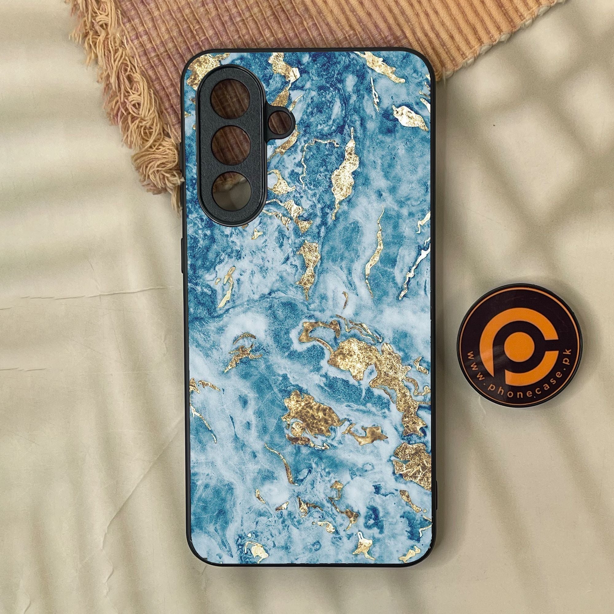 Samsung Galaxy A37 - Blue 2.0 Design 7 - Premium Metal Printed Soft Bumper Shock Proof Case