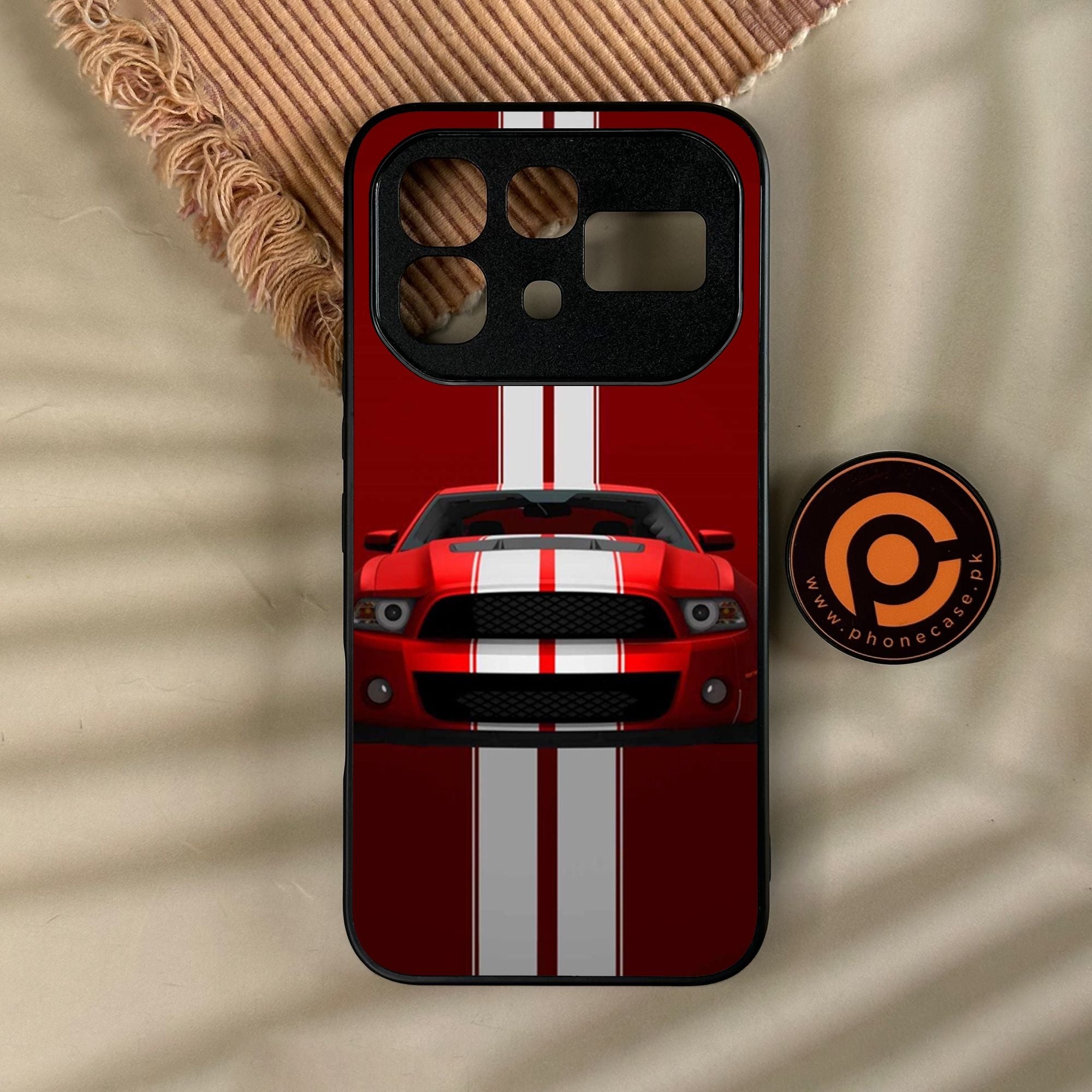 Infinix Note 60 - Muscle Racing Car - Premium Metal Printed Soft Bumper Shock Proof Case