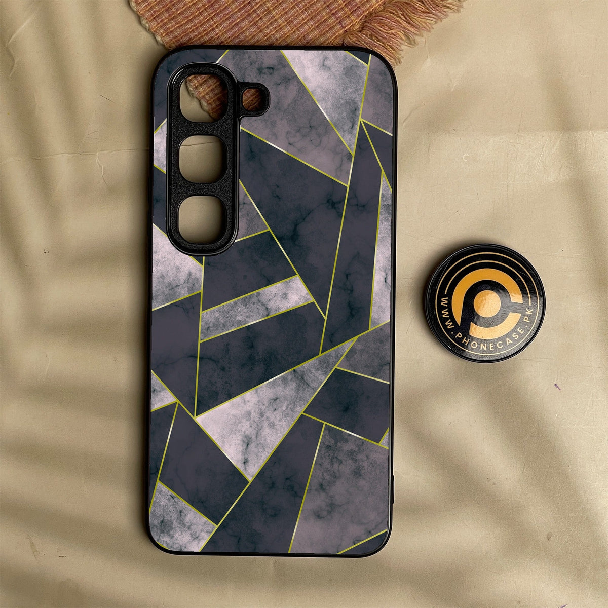 Infinix Hot 70 Pro - Geometric Design 2 - Premium Metal Printed Soft Bumper Shock Proof Case