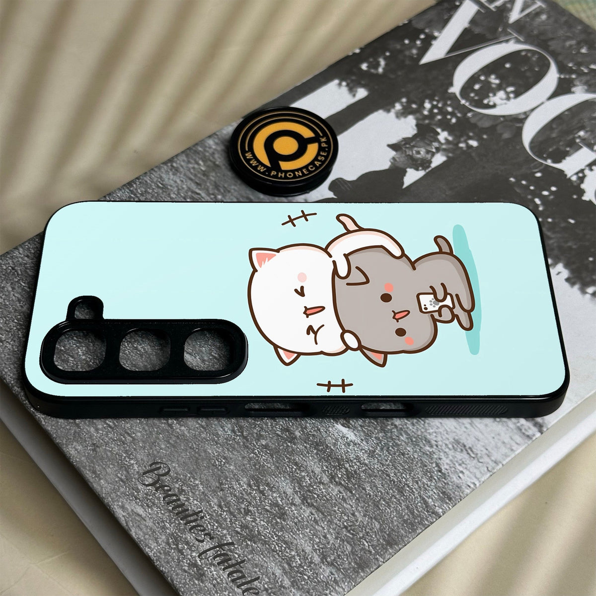 Infinix Hot 70 Pro - Cute Bubu Dudu Design 1 - Premium Metal Printed Soft Bumper Shock Proof Case