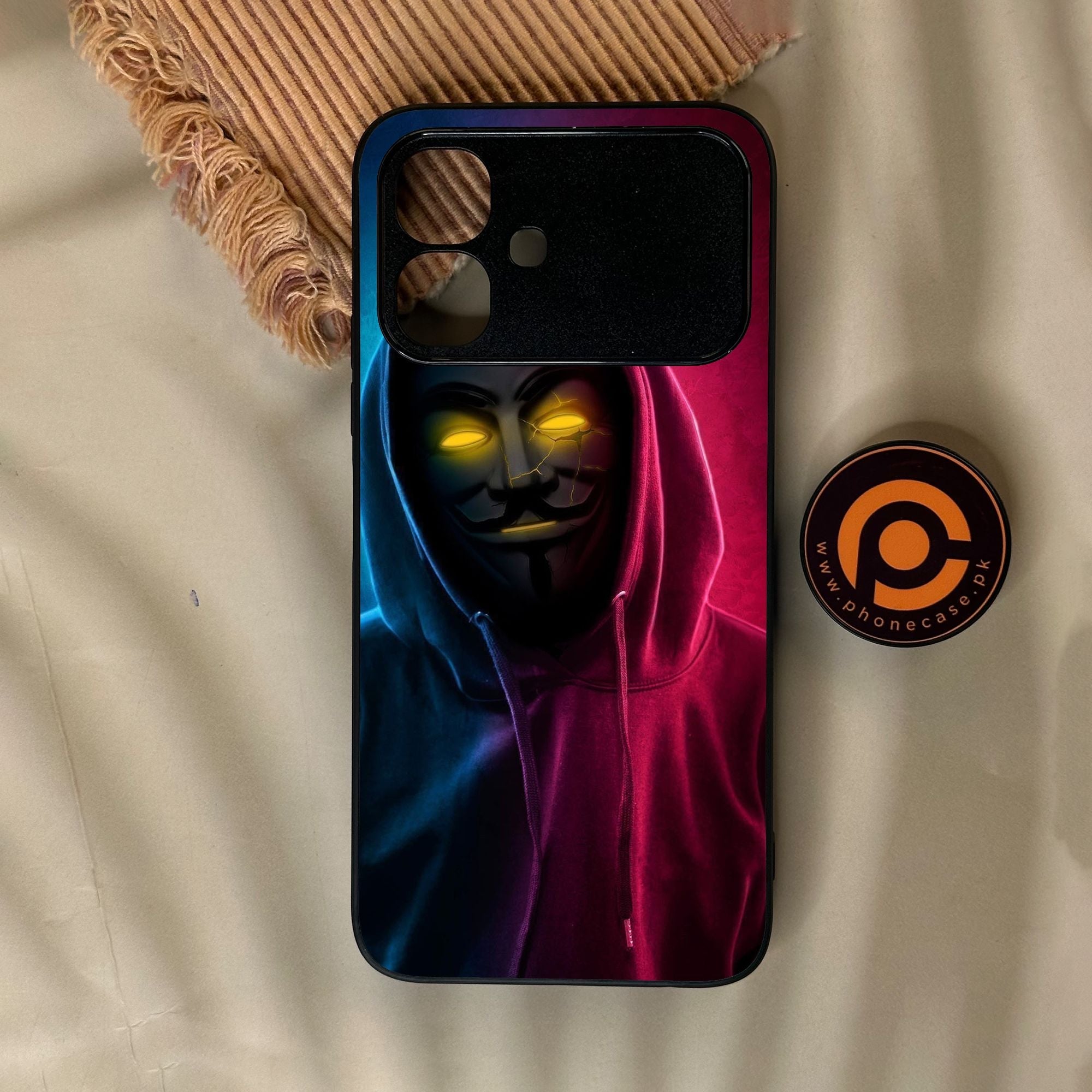Infinix Smart 20 - Anonymous 2.0 Design 2 - Premium Metal Printed Soft Bumper Shock Proof Case
