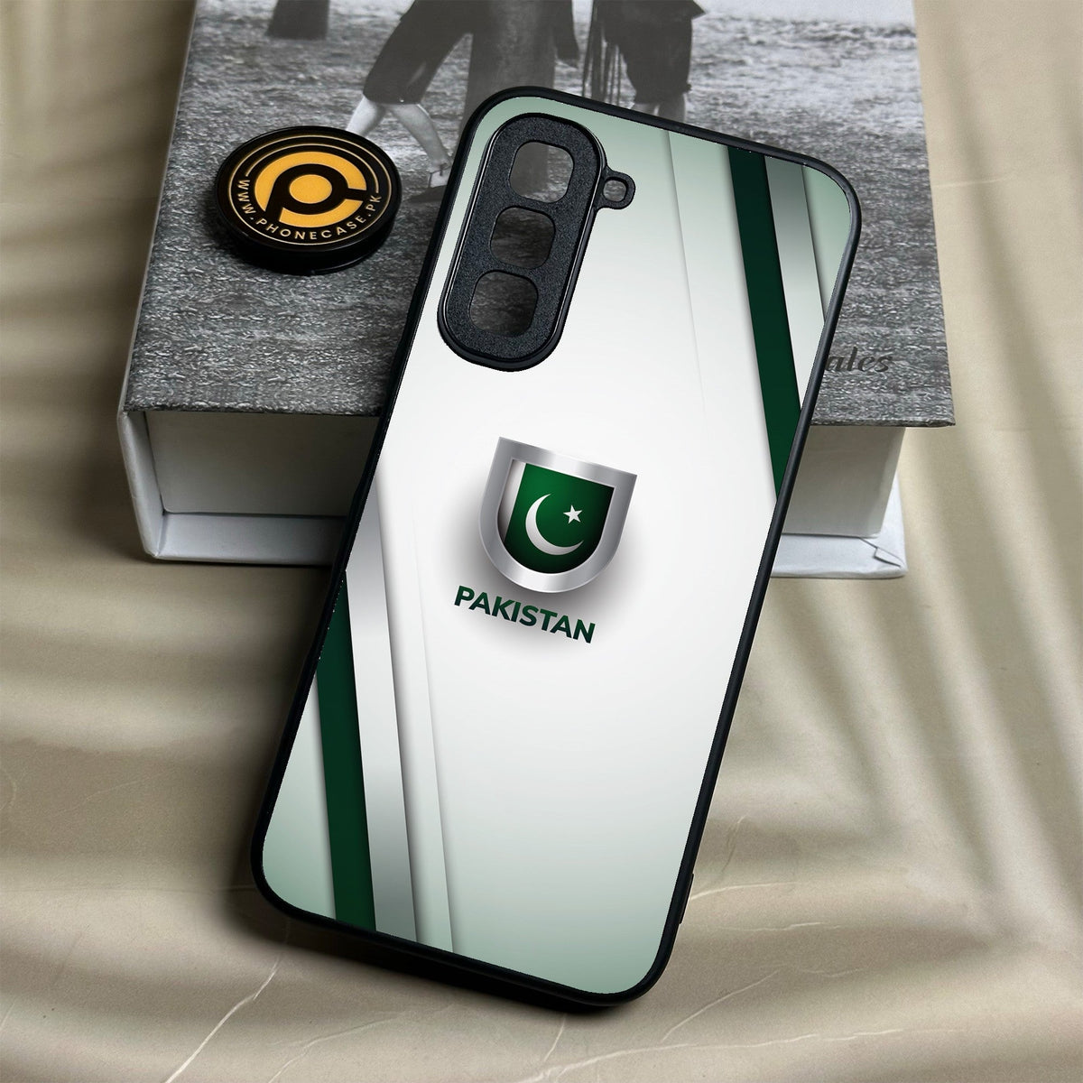 Infinix Hot 70 - Pakistani Flag Design 2 - Premium Metal Printed Soft Bumper Shock Proof Case