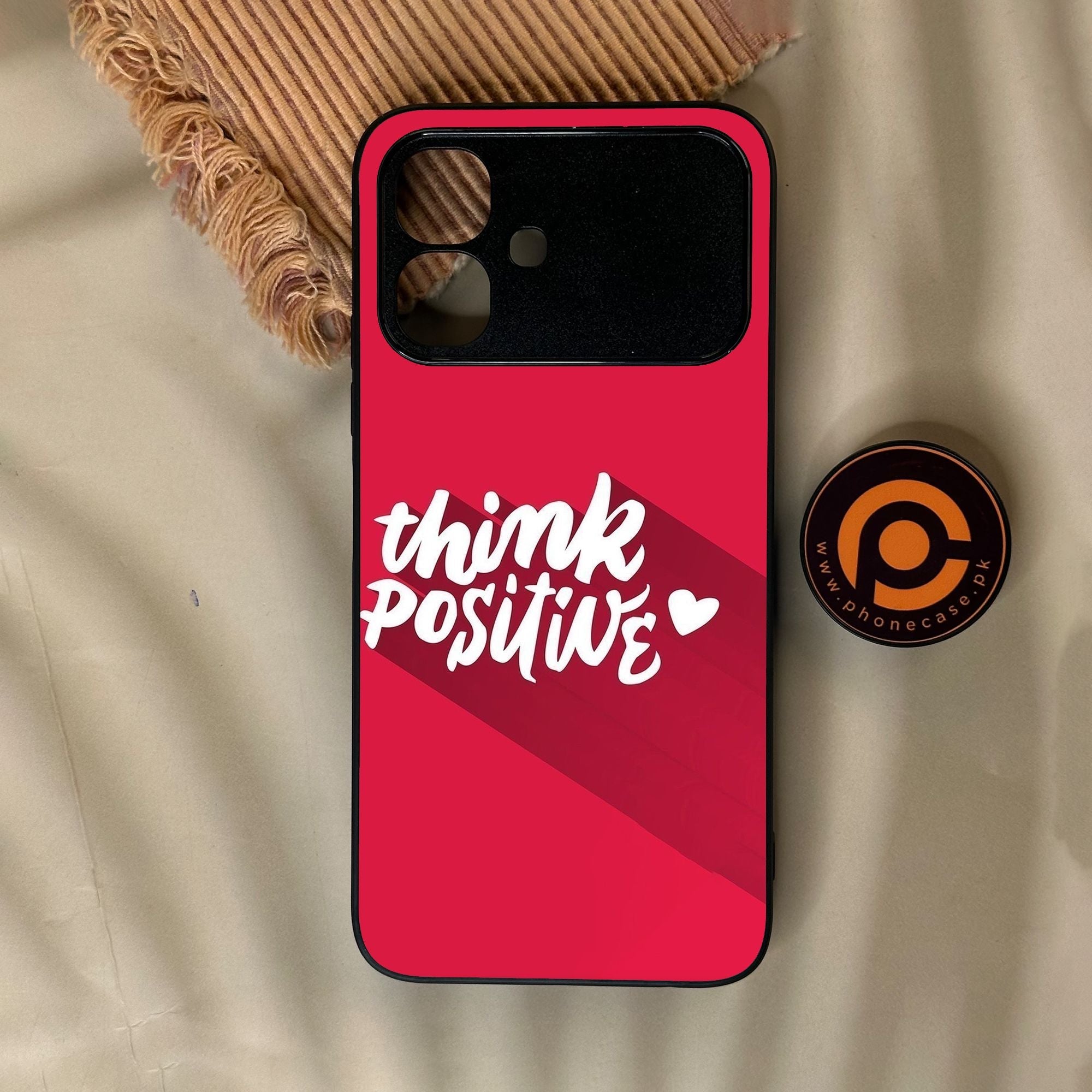 Infinix Smart 20 - Think Positive Design - Premium Metal Printed Soft Bumper Shock Proof Case