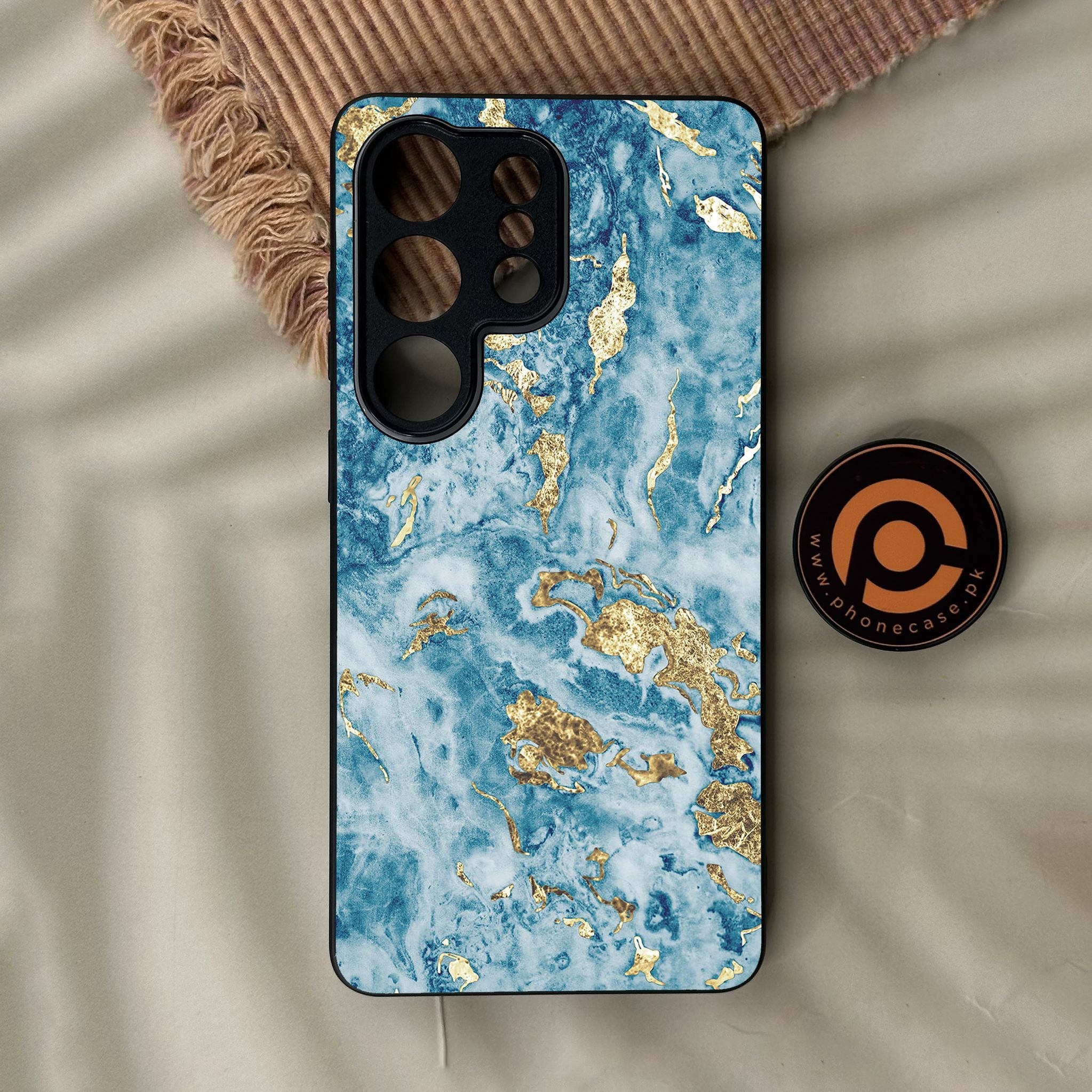 Galaxy S26 Ultra - Blue 2.0 Design 7 - Premium Metal Printed Soft Bumper Shock Proof Case