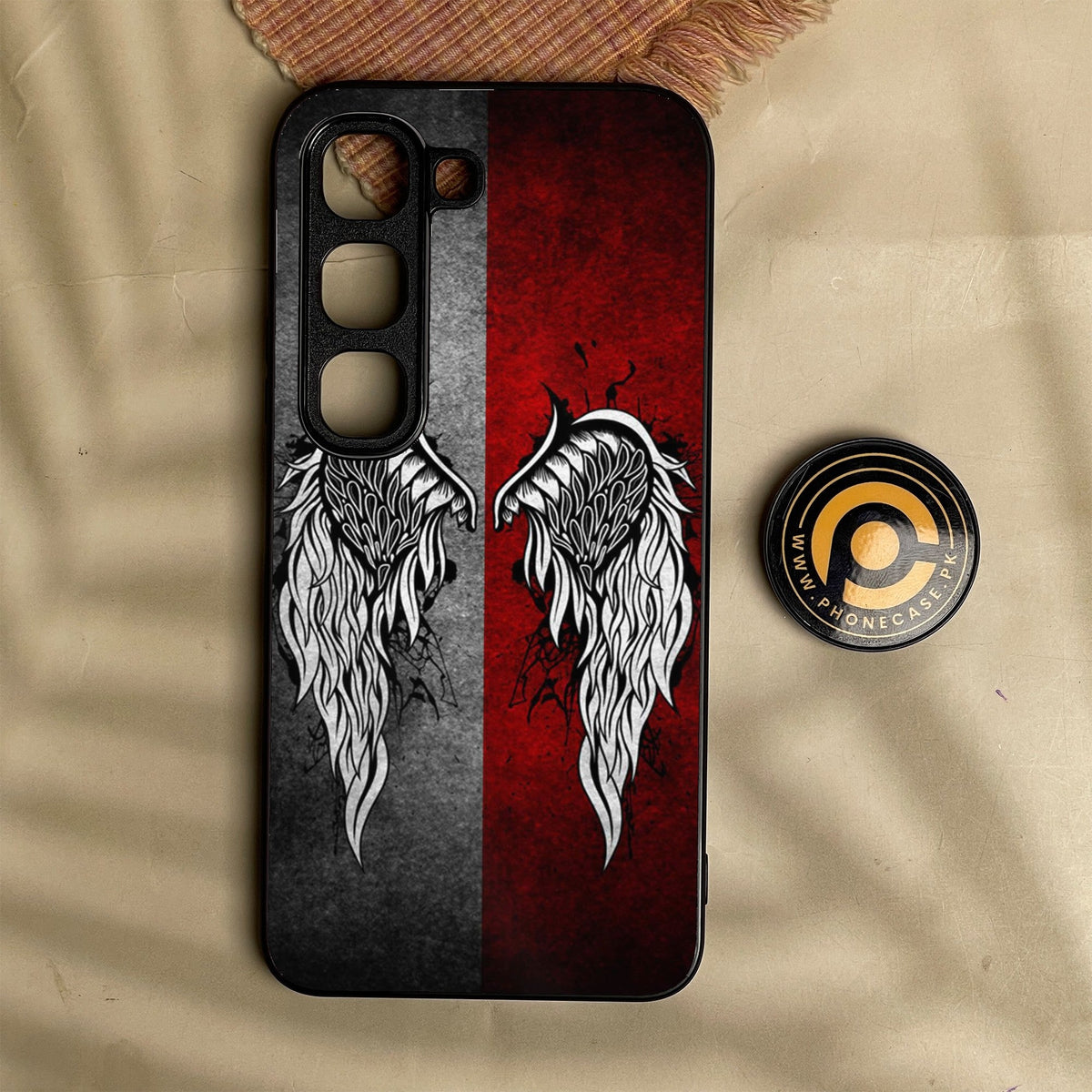 Infinix Hot 70 Pro - Angel Wings Design 2 - Premium Metal Printed Soft Bumper Shock Proof Case