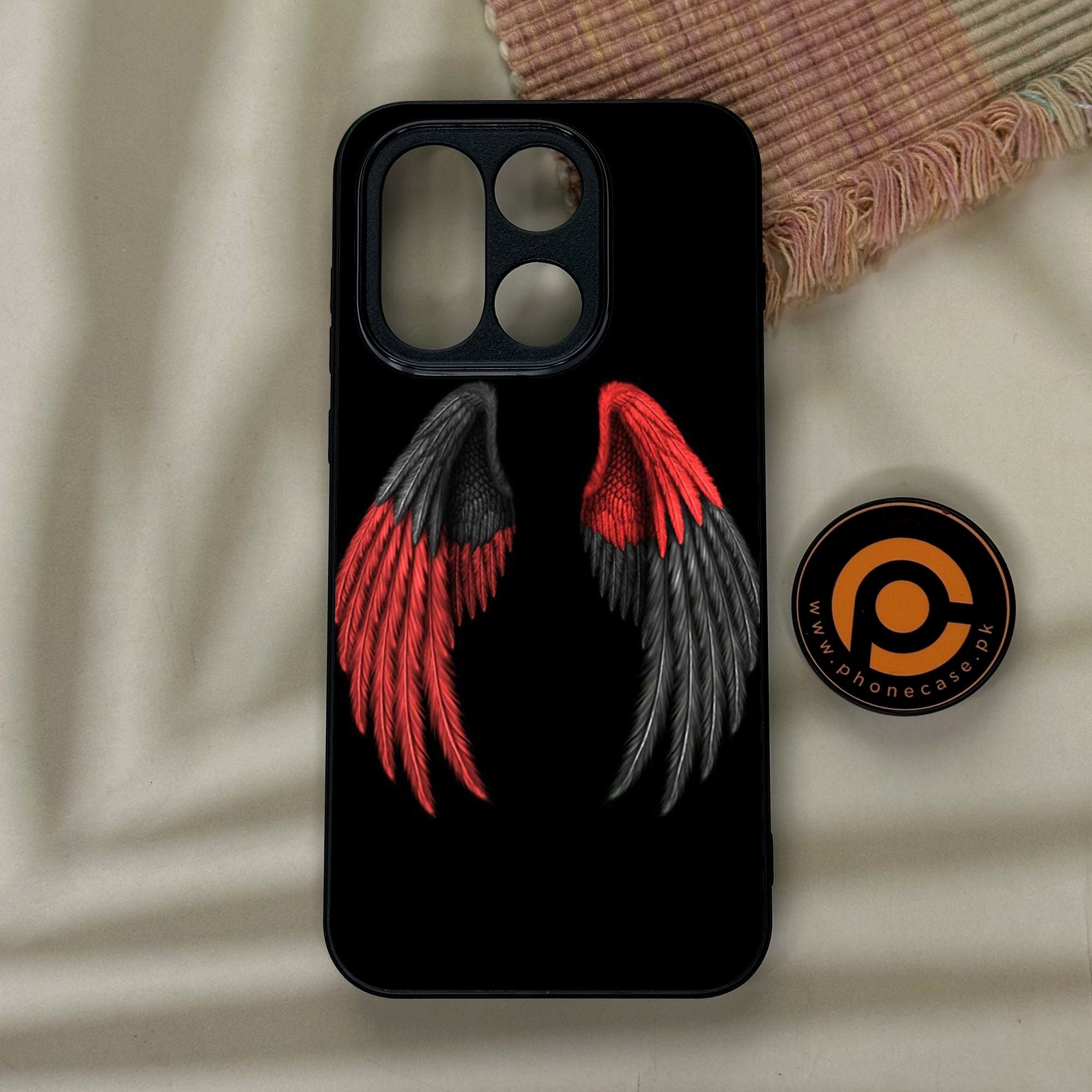 OnePlus 15 - Angel Wings Design 7 - Premium Metal Printed Soft Bumper Shock Proof Case