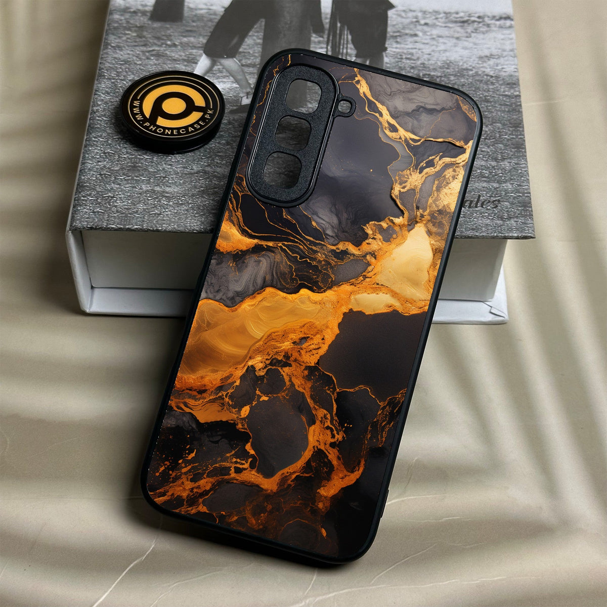 Infinix Hot 70 - Liquid 2.0 Design 4 - Premium Metal Printed Soft Bumper Shock Proof Case