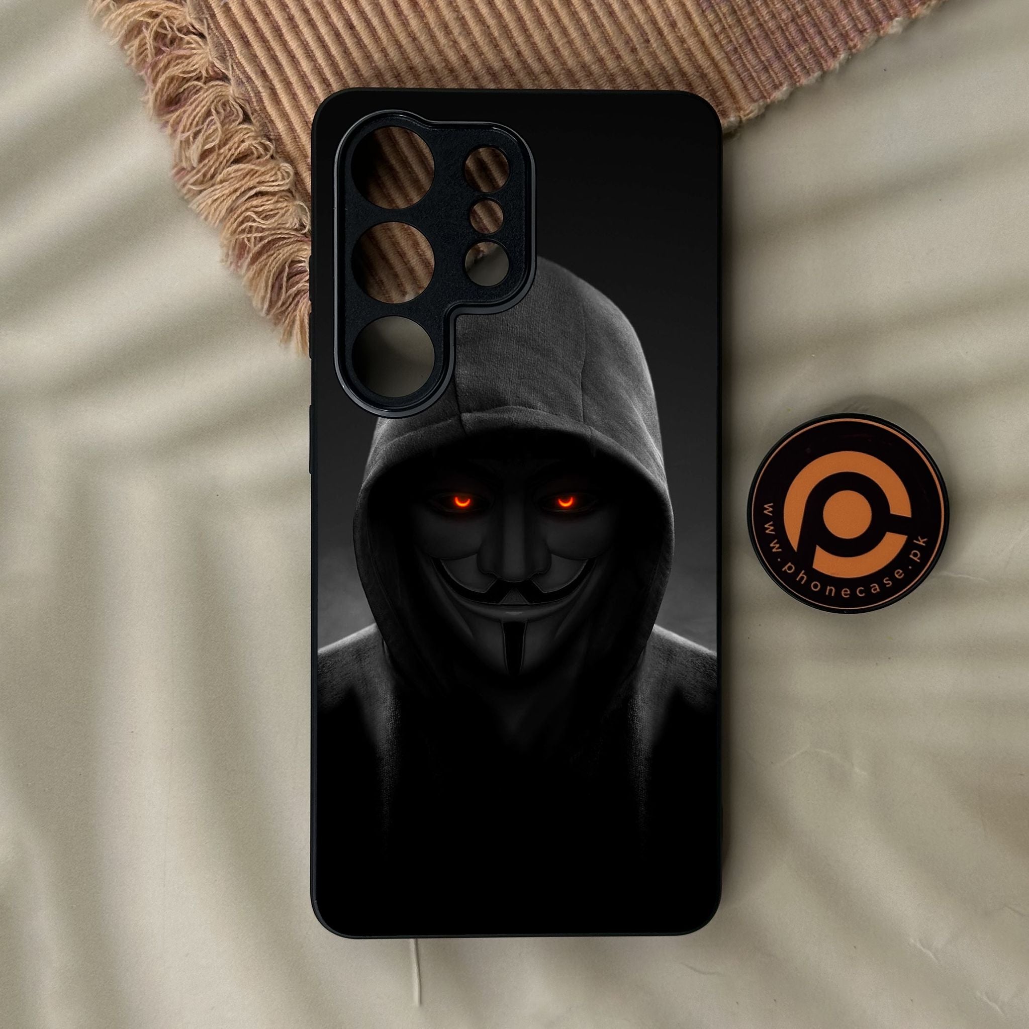 Galaxy S26 Ultra - Anonymous 2.0 Design 4 - Premium Metal Printed Soft Bumper Shock Proof Case