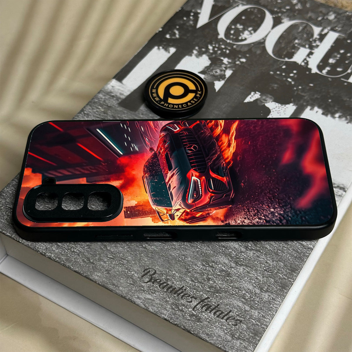 Infinix Hot 70 - Racing Design 3 - Premium Metal Printed Soft Bumper Shock Proof Case