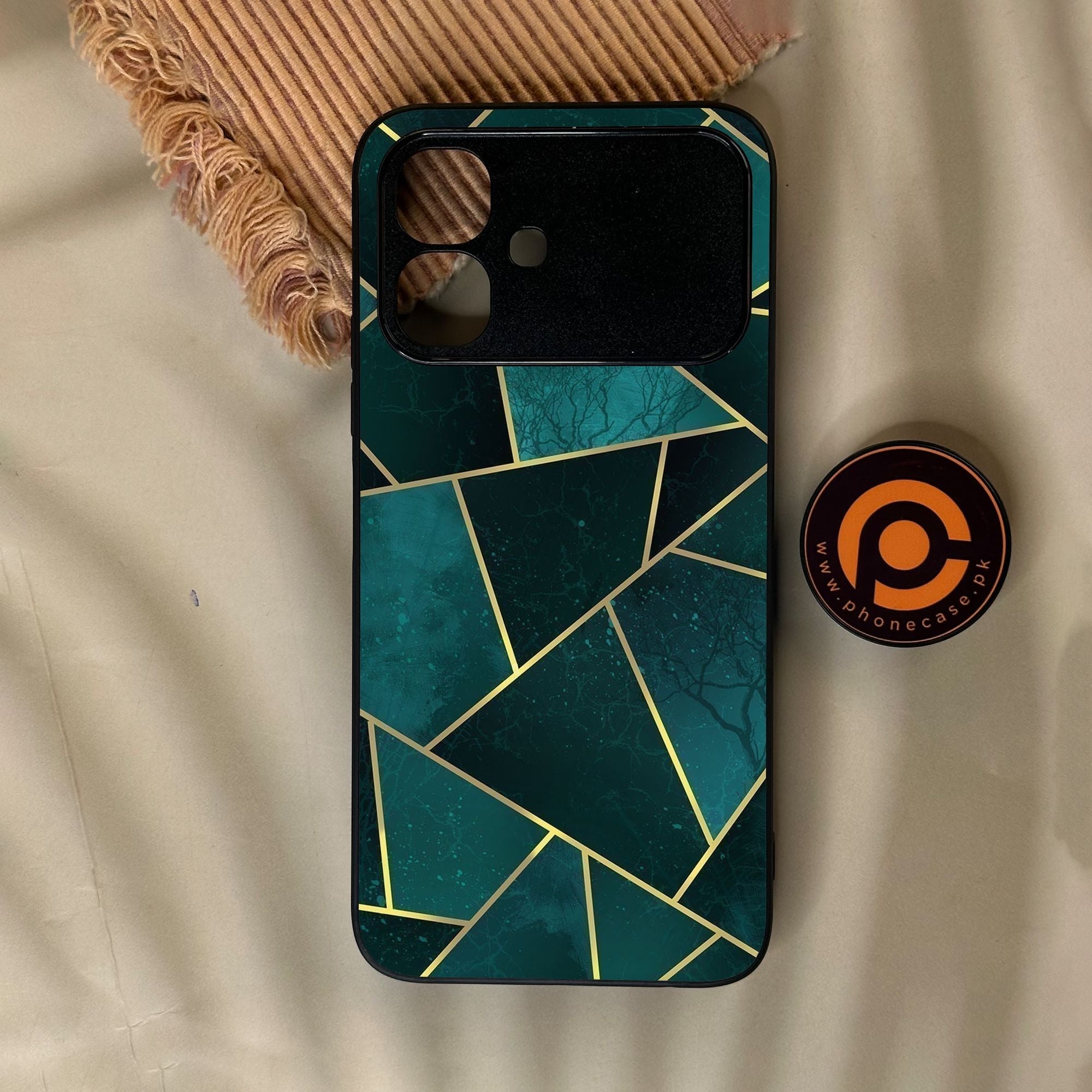 Infinix Smart 20 - Geometric Design 1 - Premium Metal Printed Soft Bumper Shock Proof Case
