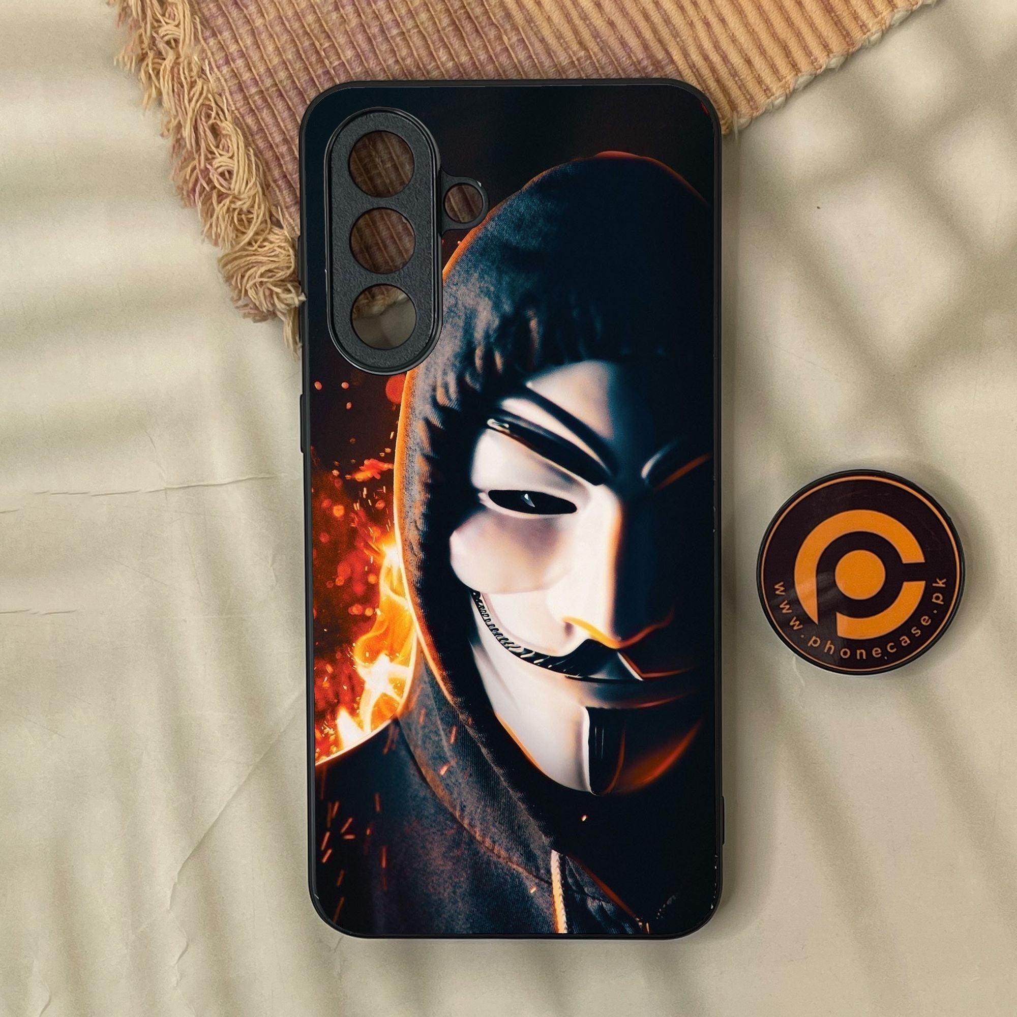 Samsung Galaxy A37 - Anonymous 2.0 Design 6 - Premium Metal Printed Soft Bumper Shock Proof Case