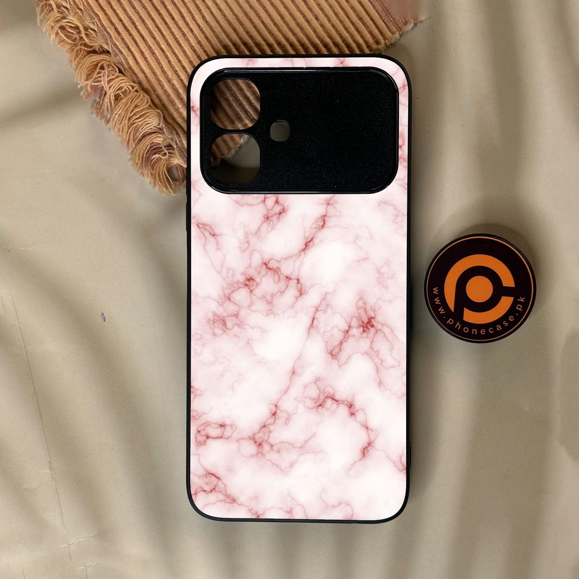 Infinix Smart 20 - Pink Design 4 - Premium Metal Printed Soft Bumper Shock Proof Case
