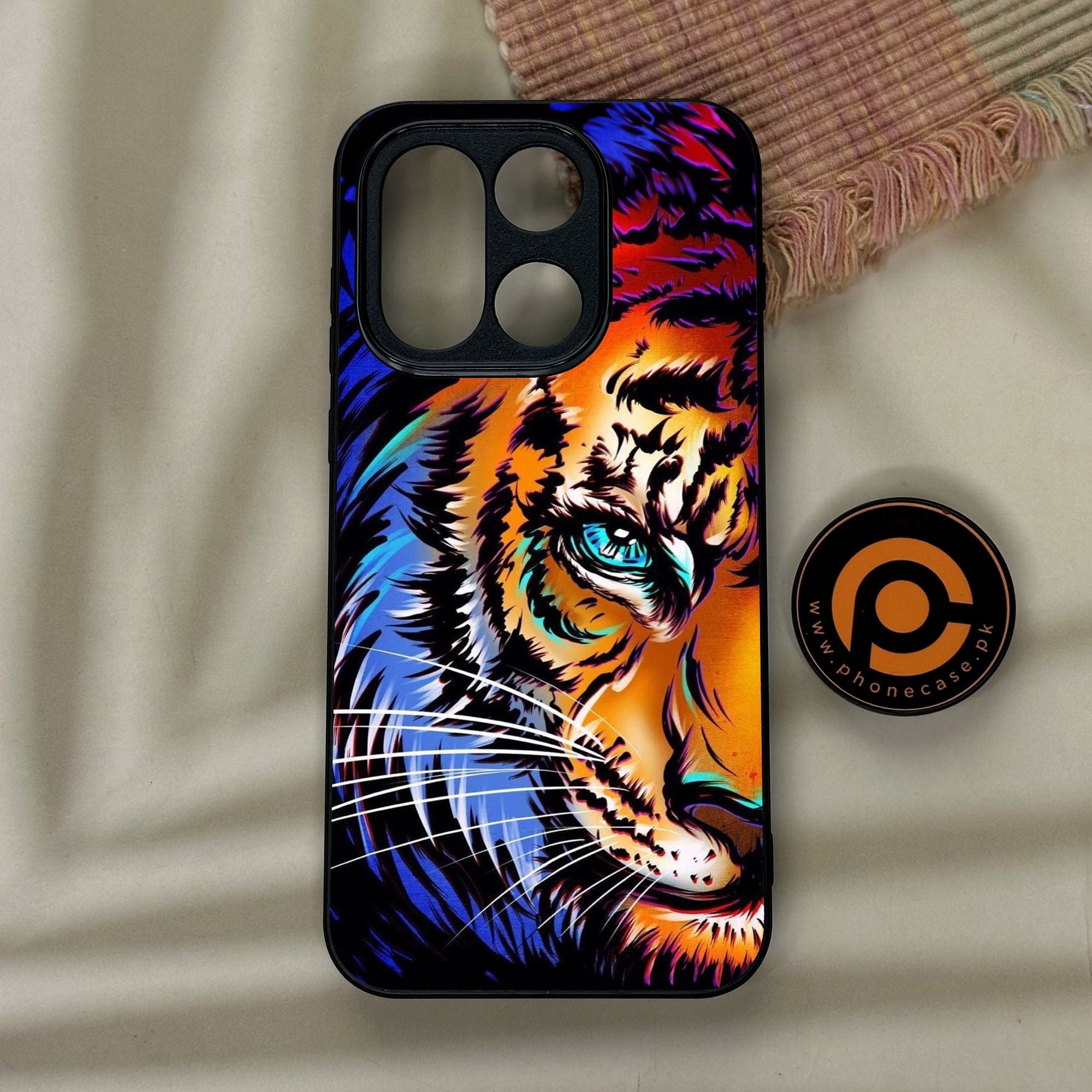 OnePlus 15 - Tiger Art - Premium Metal Printed Soft Bumper Shock Proof Case