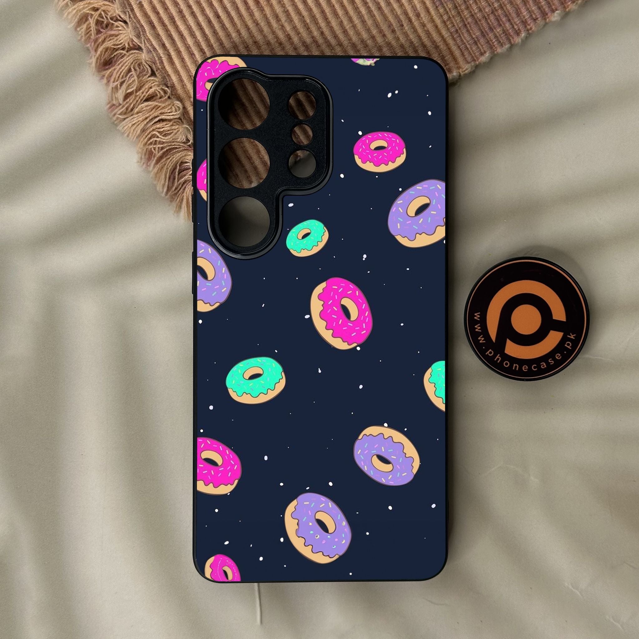 Galaxy S26 Ultra - Colorful Donuts - Premium Metal Printed Soft Bumper Shock Proof Case