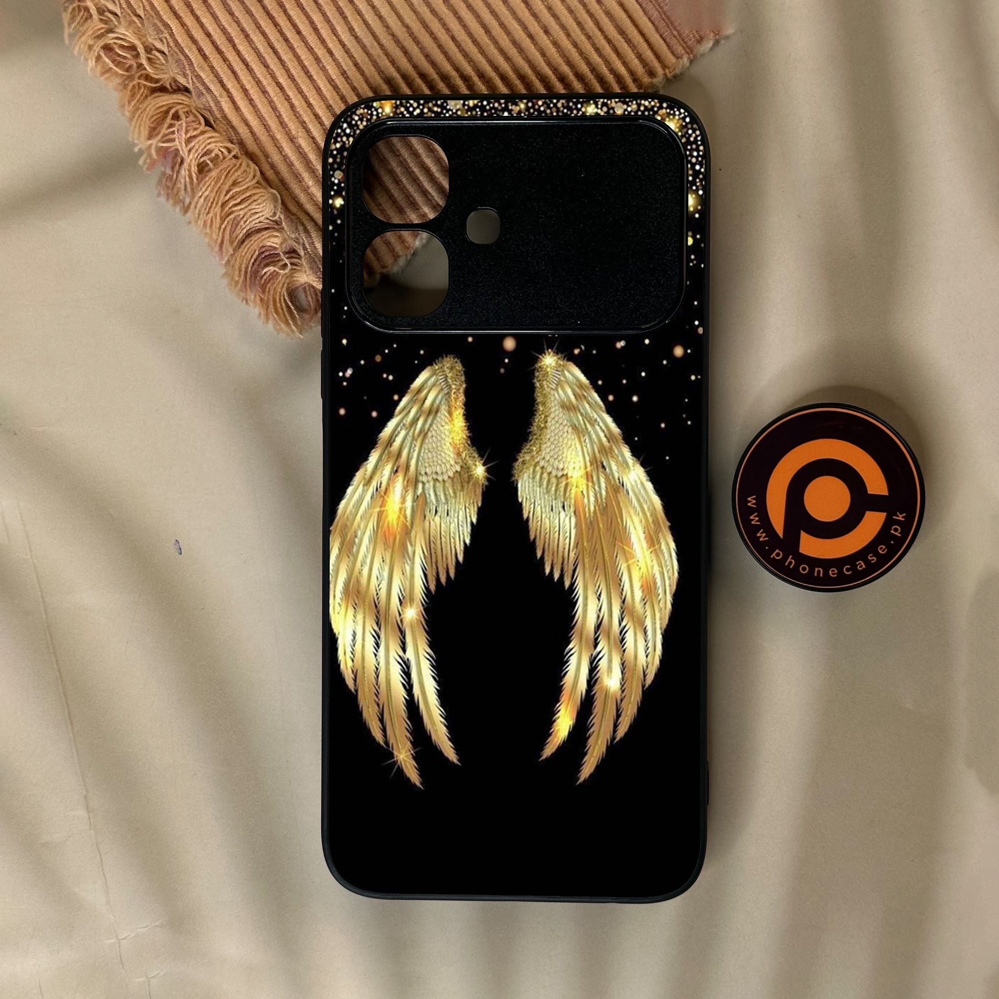 Infinix Smart 20 - Angel Wings Design 1 - Premium Metal Printed Soft Bumper Shock Proof Case